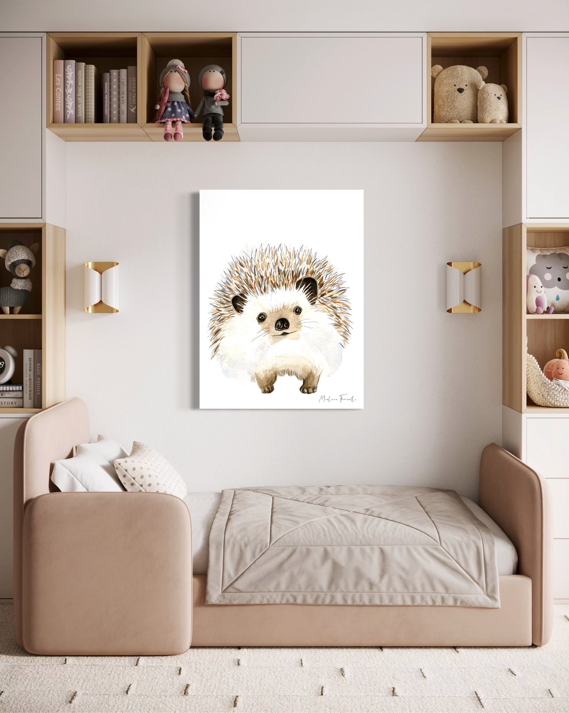 Auré le hérisson - Peinture et illustration d'art