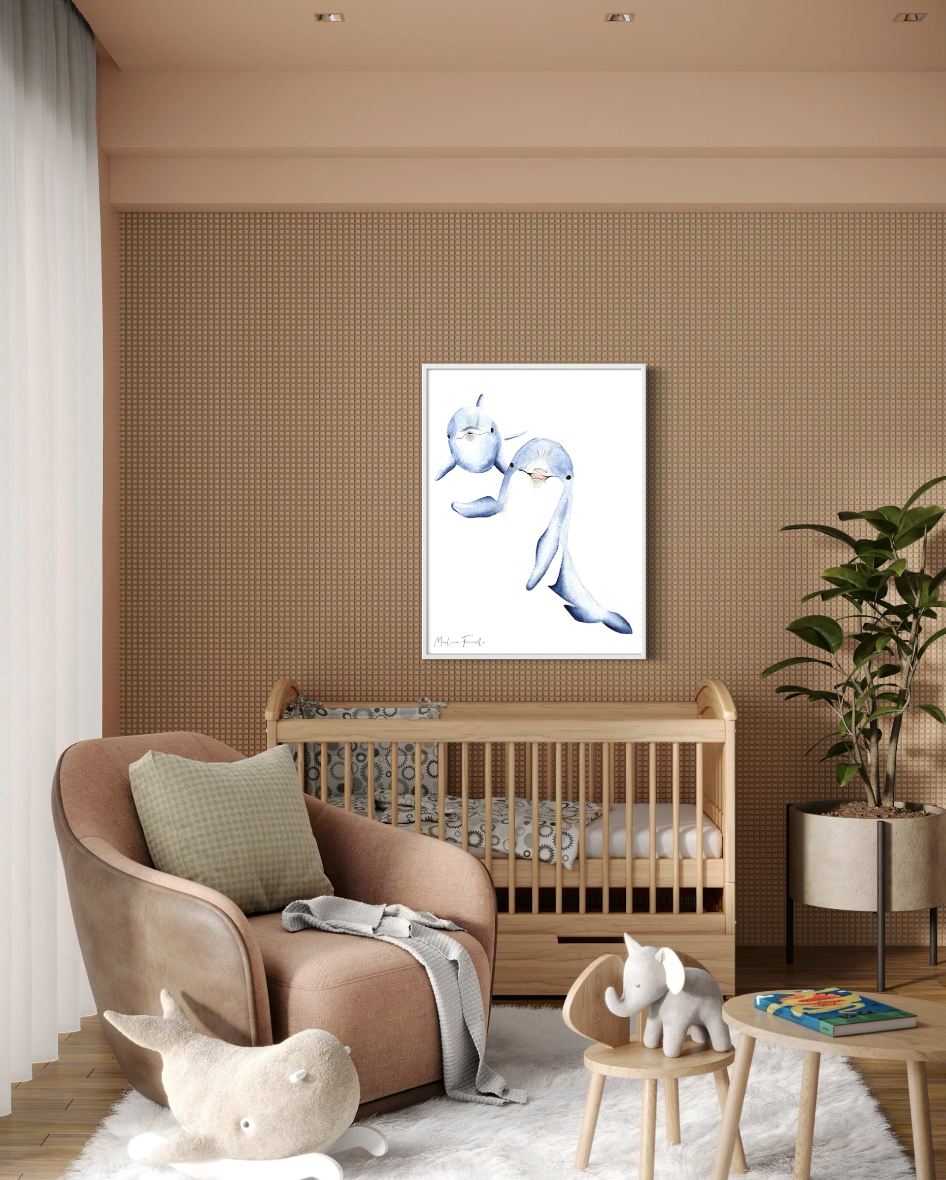 Famille Dauphin - Peinture et illustration d'art