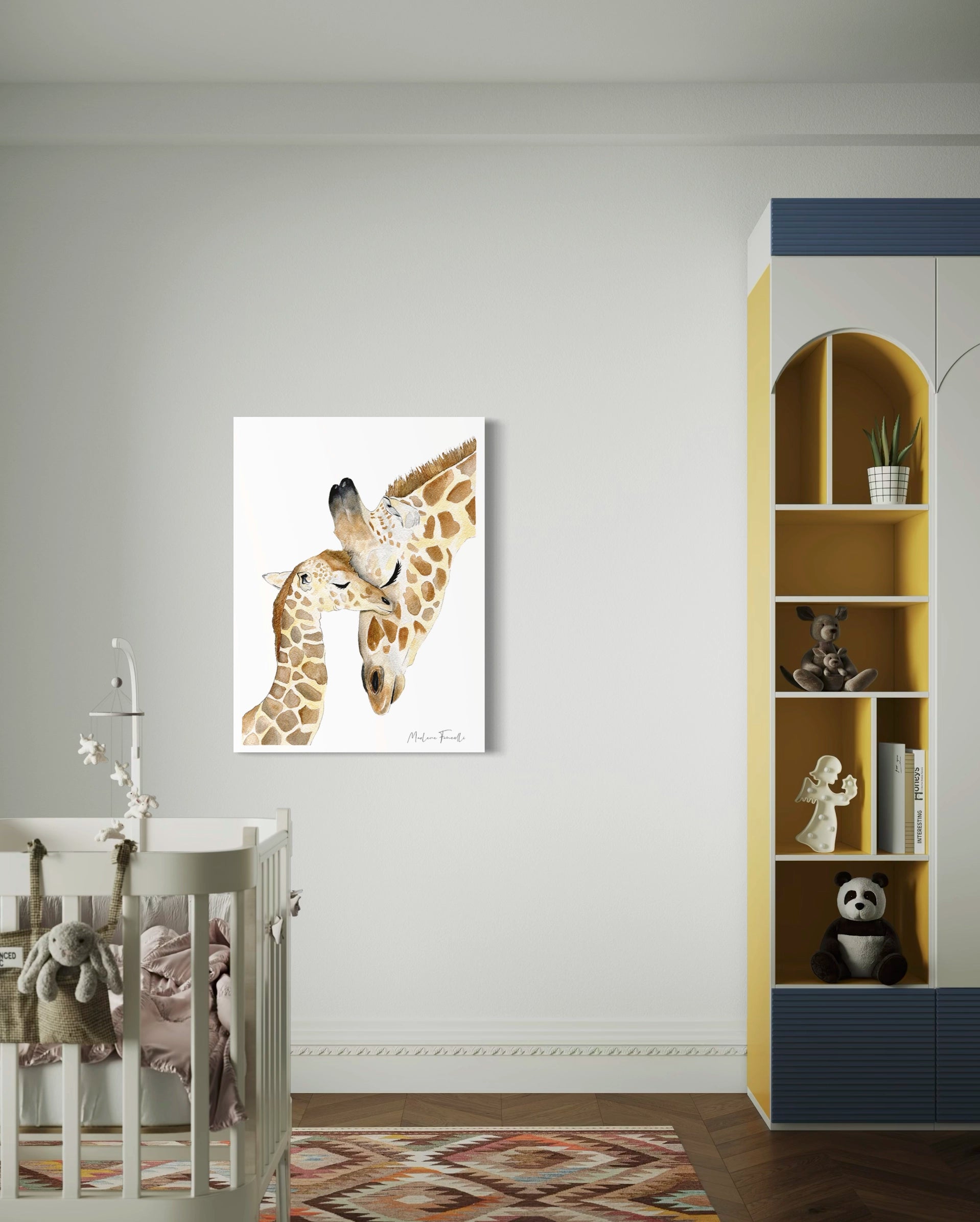 Famille Girafe - Peinture et illustration d'art