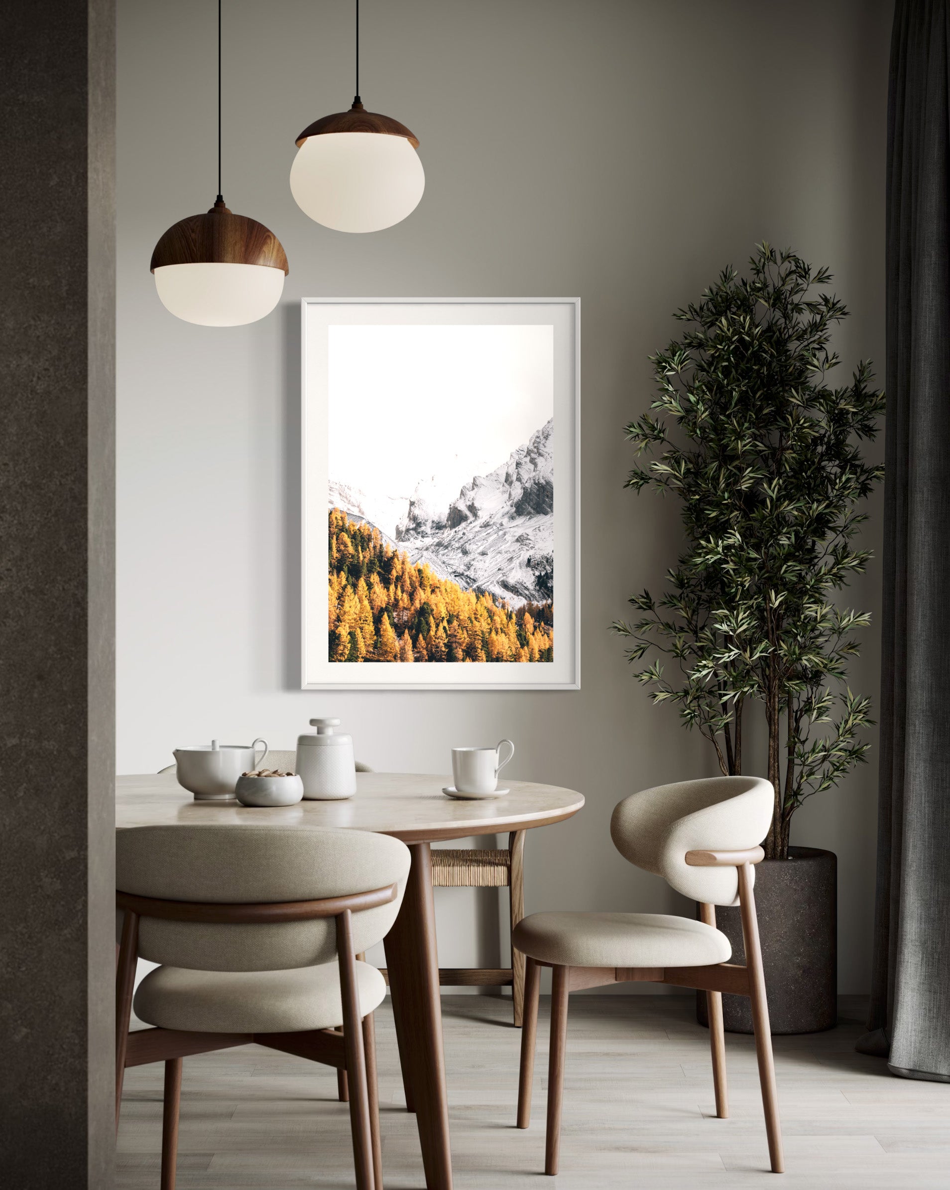 Neige automnale - Photo d'art