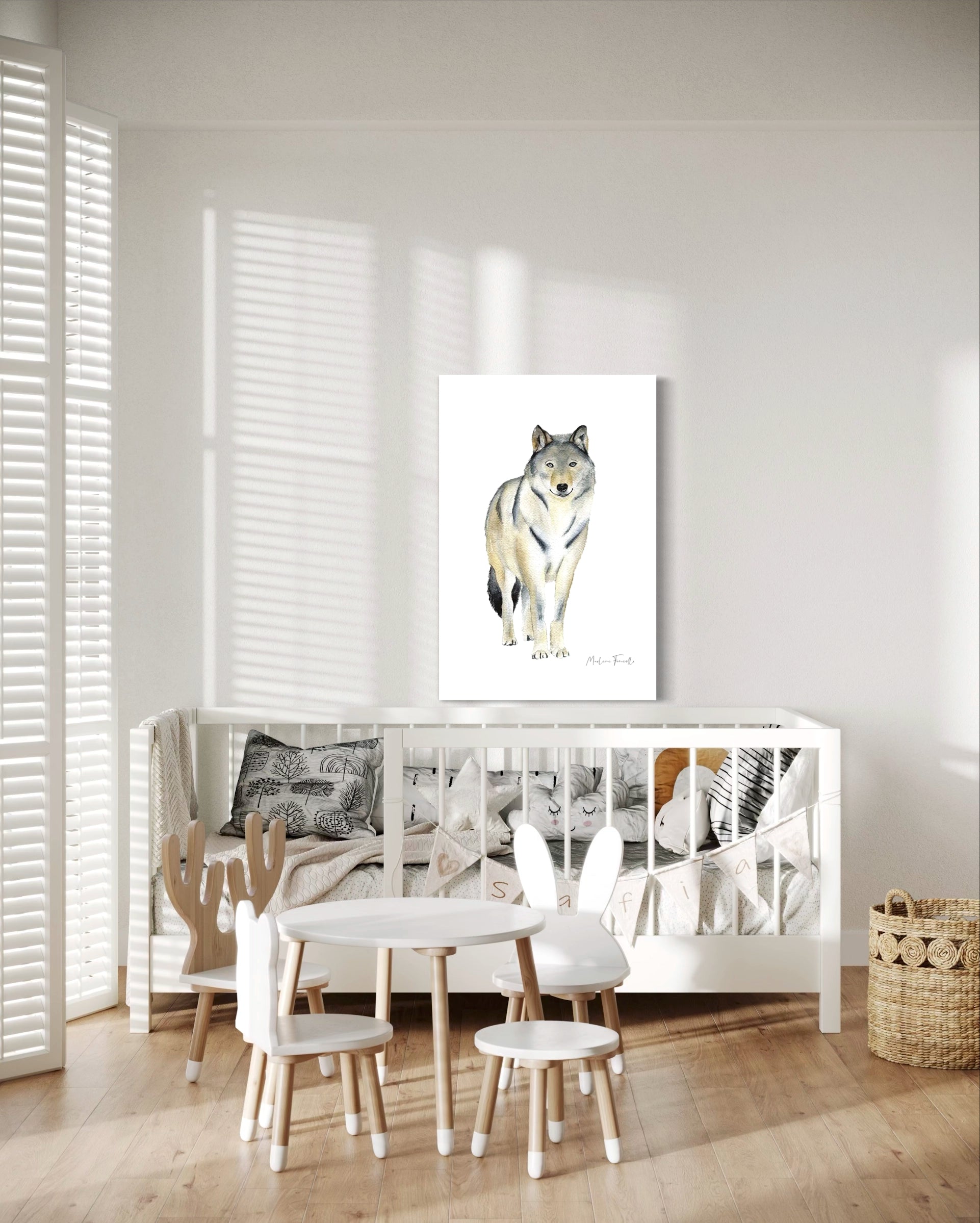 Milo le loup - Peinture et illustration d'art