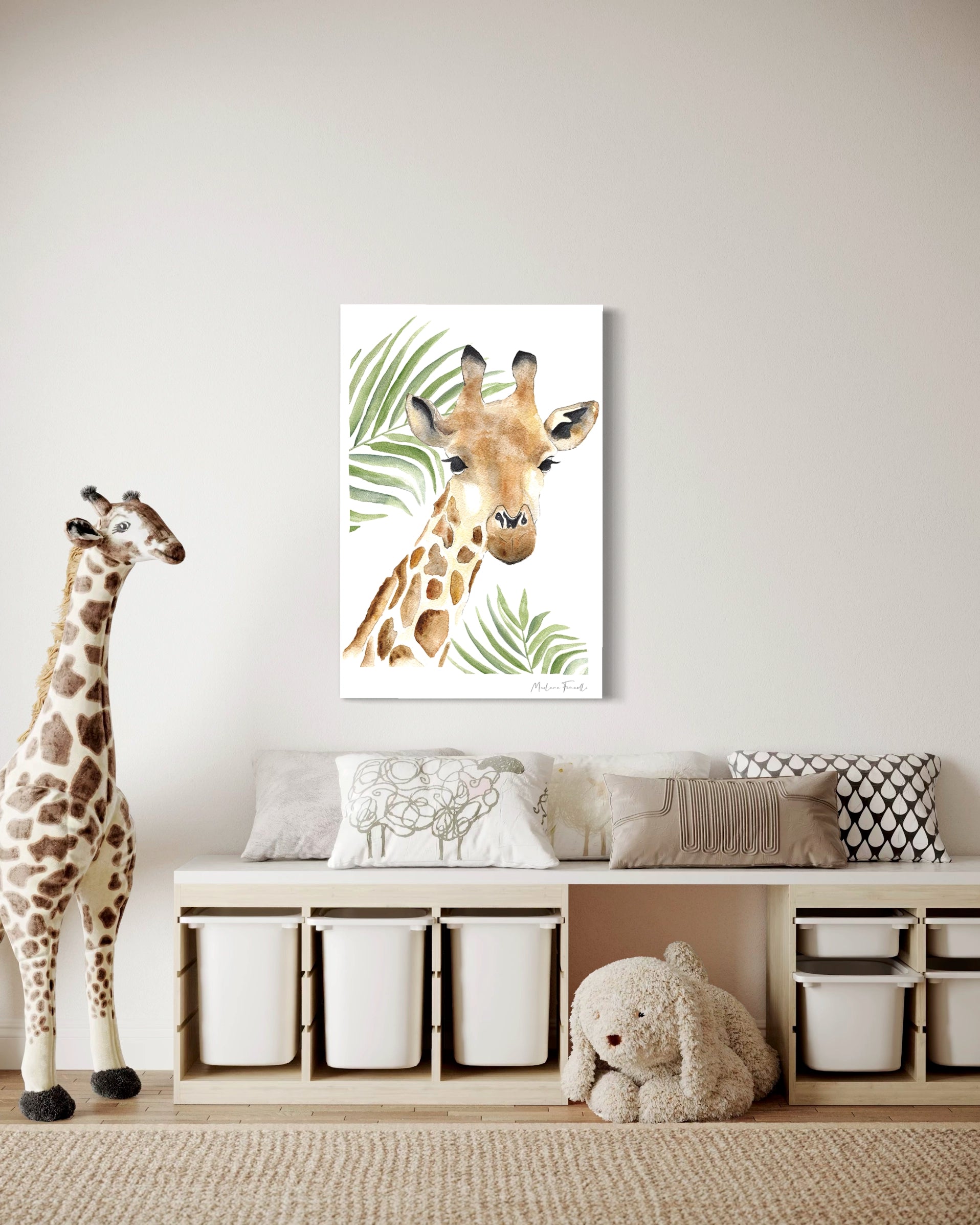 Séraphin le girafon - Peinture et illustration d'art