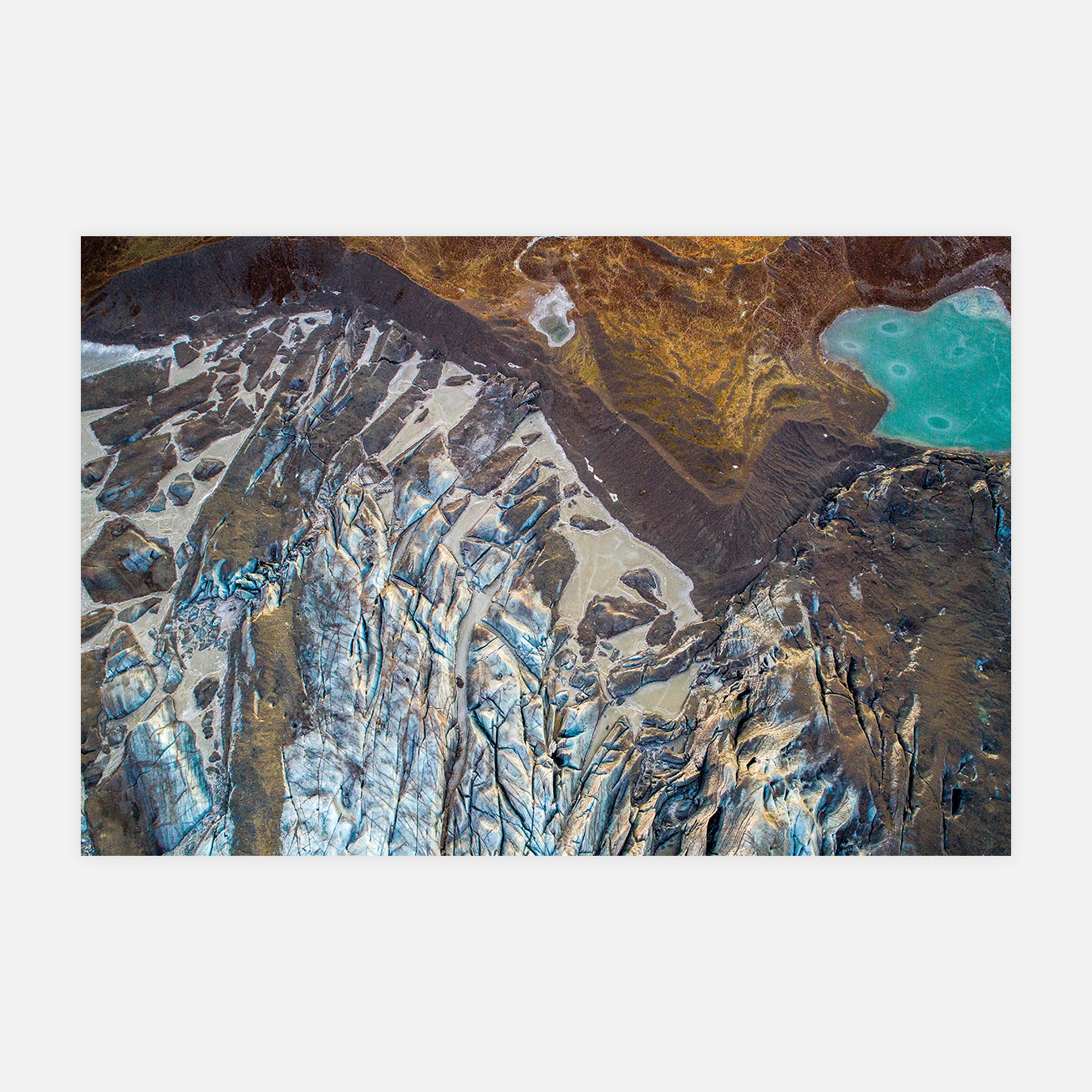 Au dessus du glacier qui fond - Photo d'art