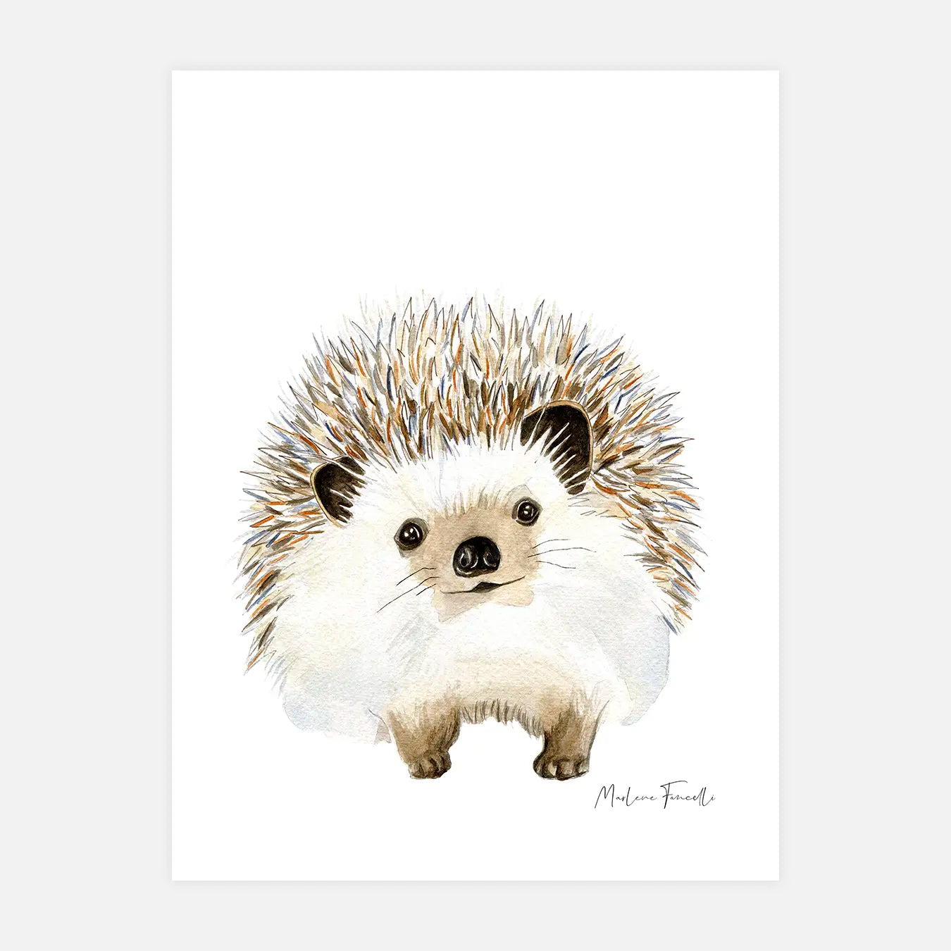 Auré le hérisson - Peinture et illustration d'art