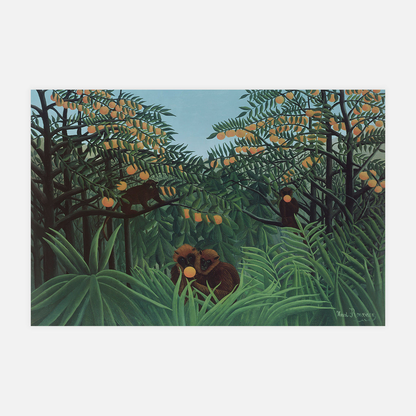 Singes dans la jungle - Peinture d'art