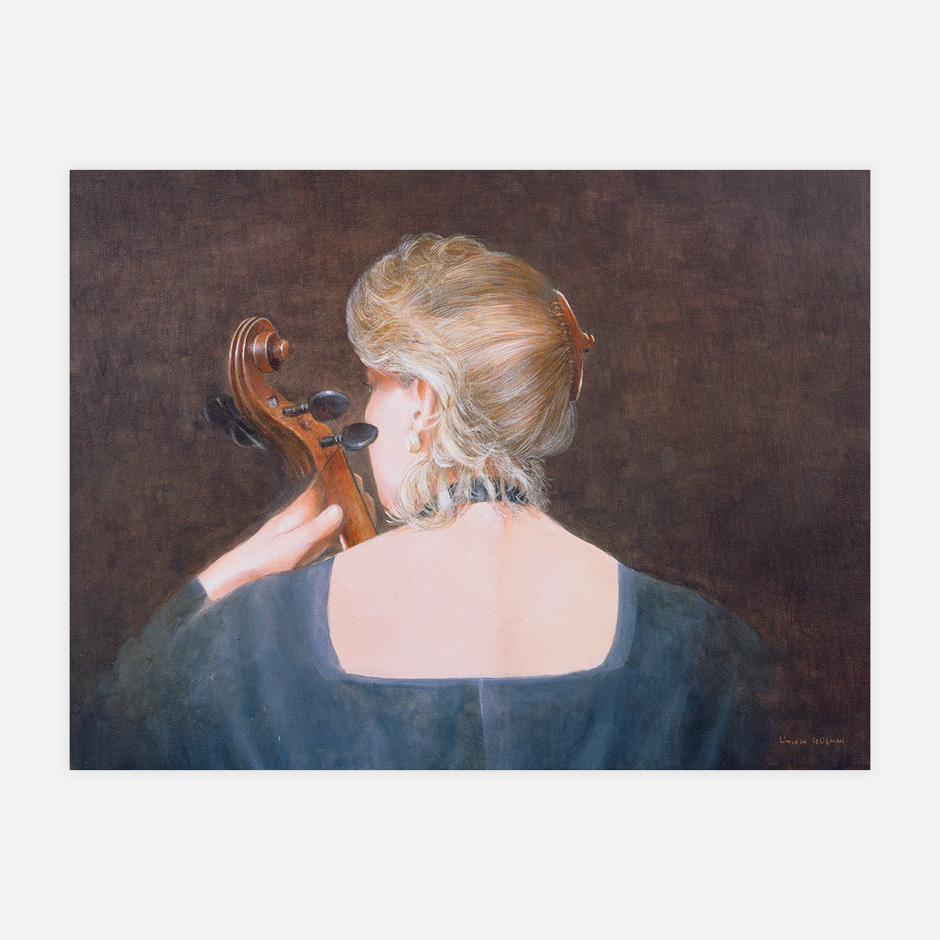 Professeure de violoncelle - Peinture d'art