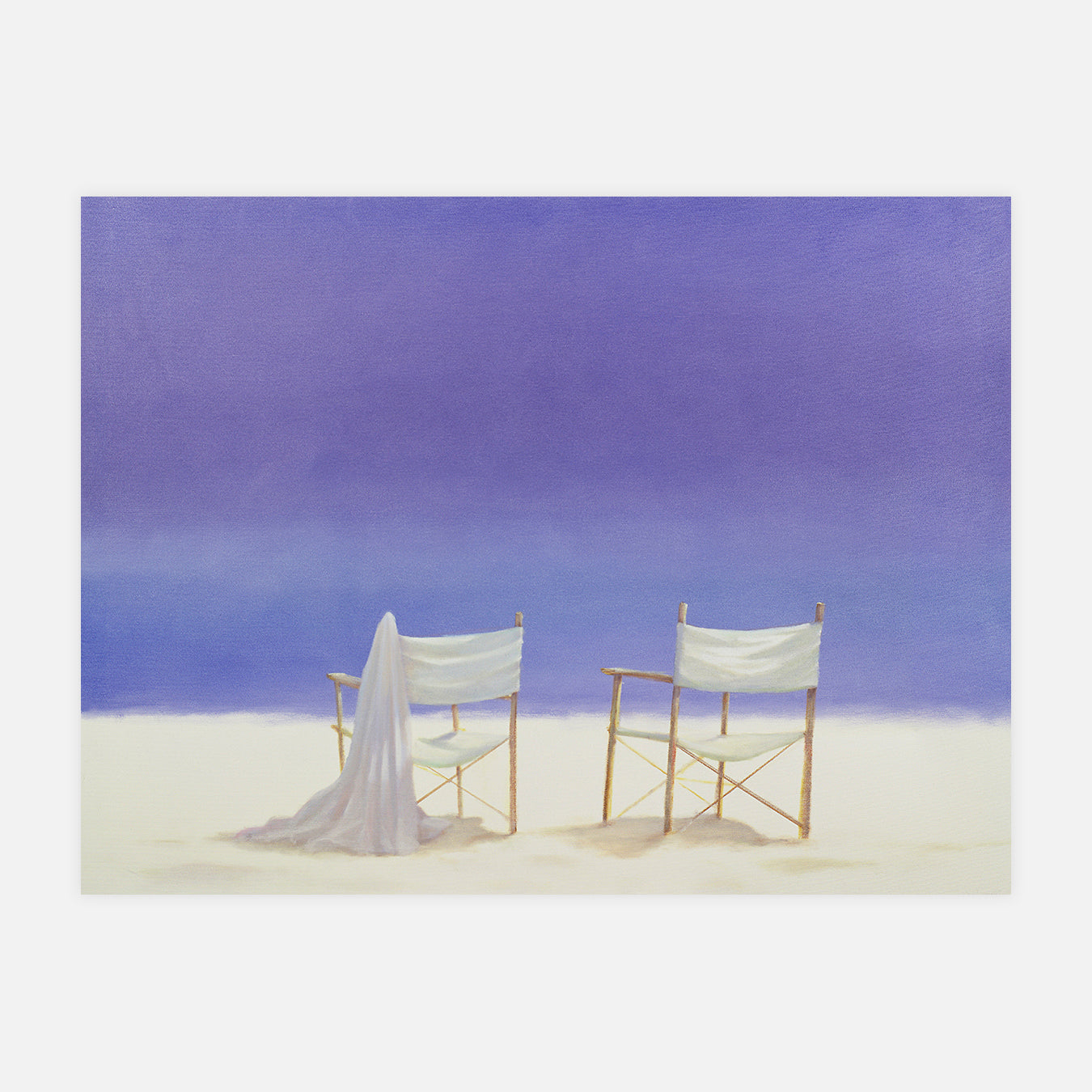Chaises sur la plage - Peinture d'art