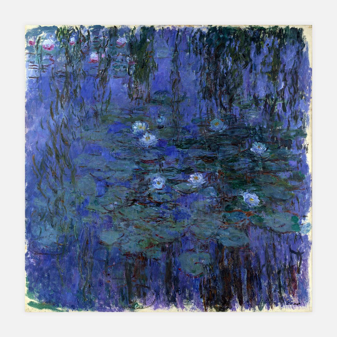 Les nymphéas bleus - Peinture d'art