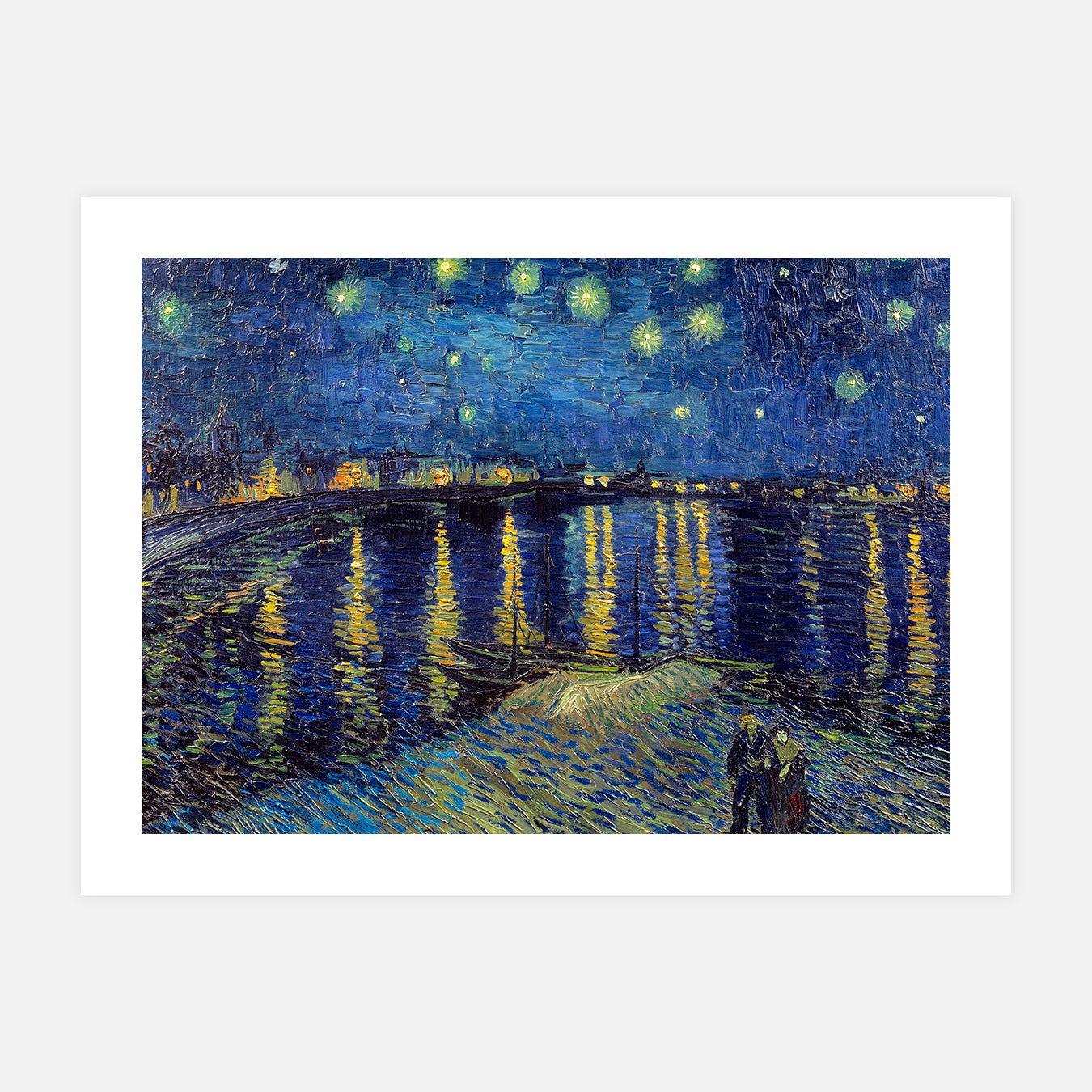 Nuit étoilée sur le Rhône - Peinture d'art