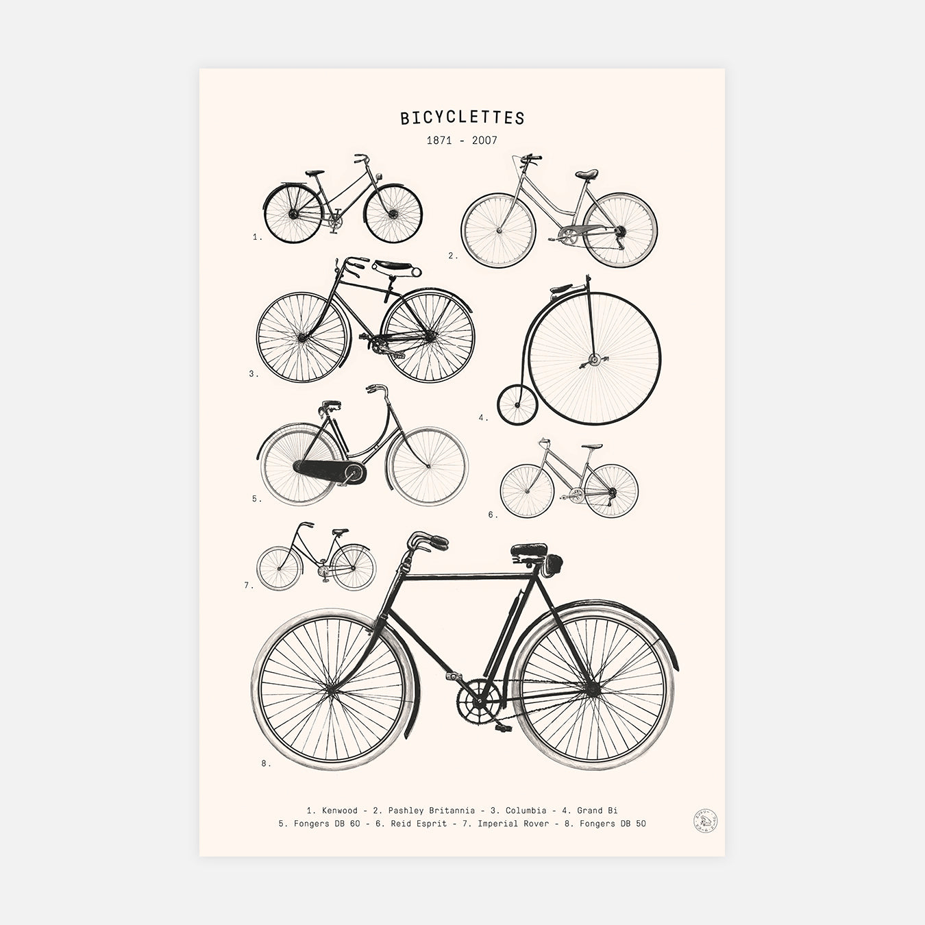 Bicyclettes - Illustration d'art