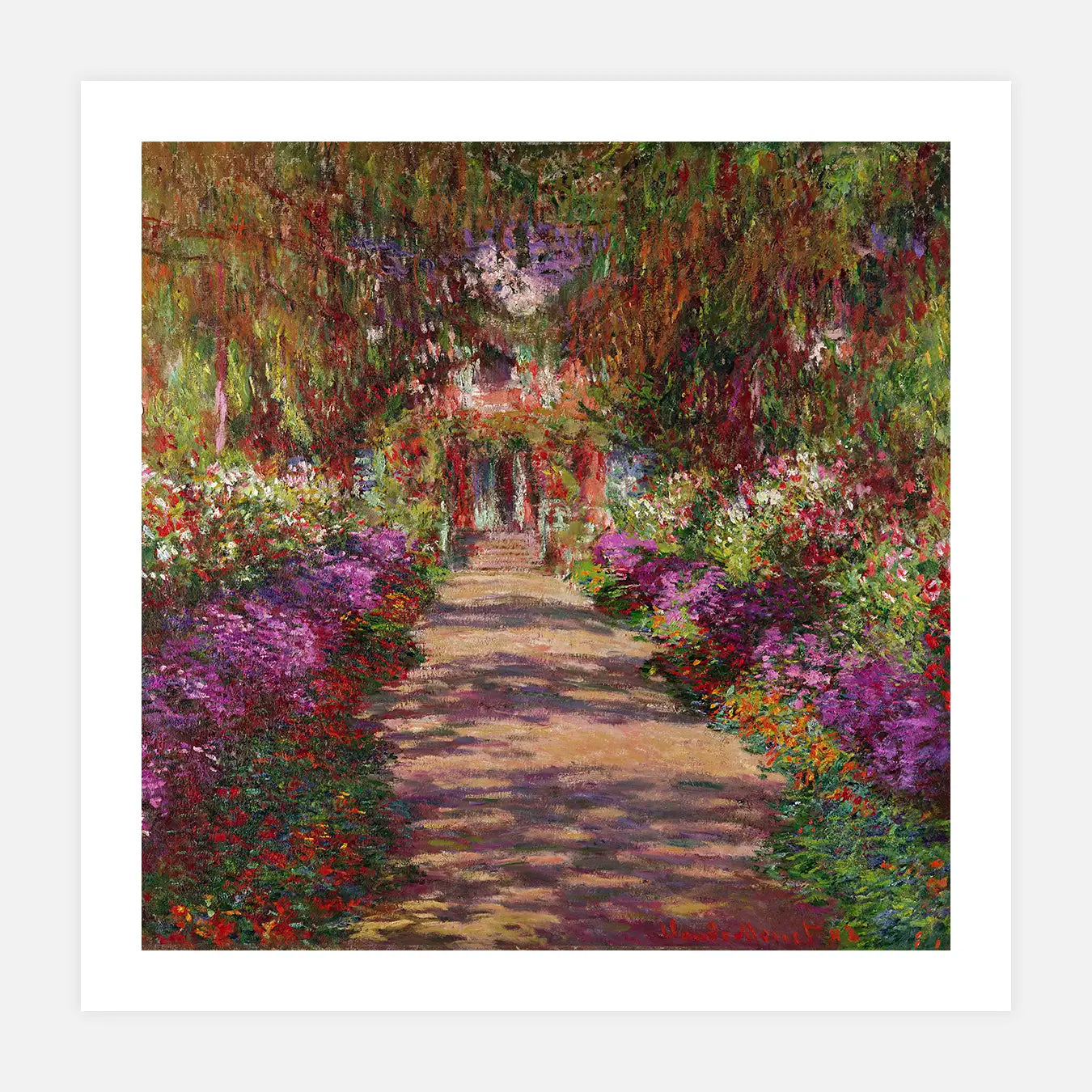 Une allée dans le jardin de Monet - Peinture d'art