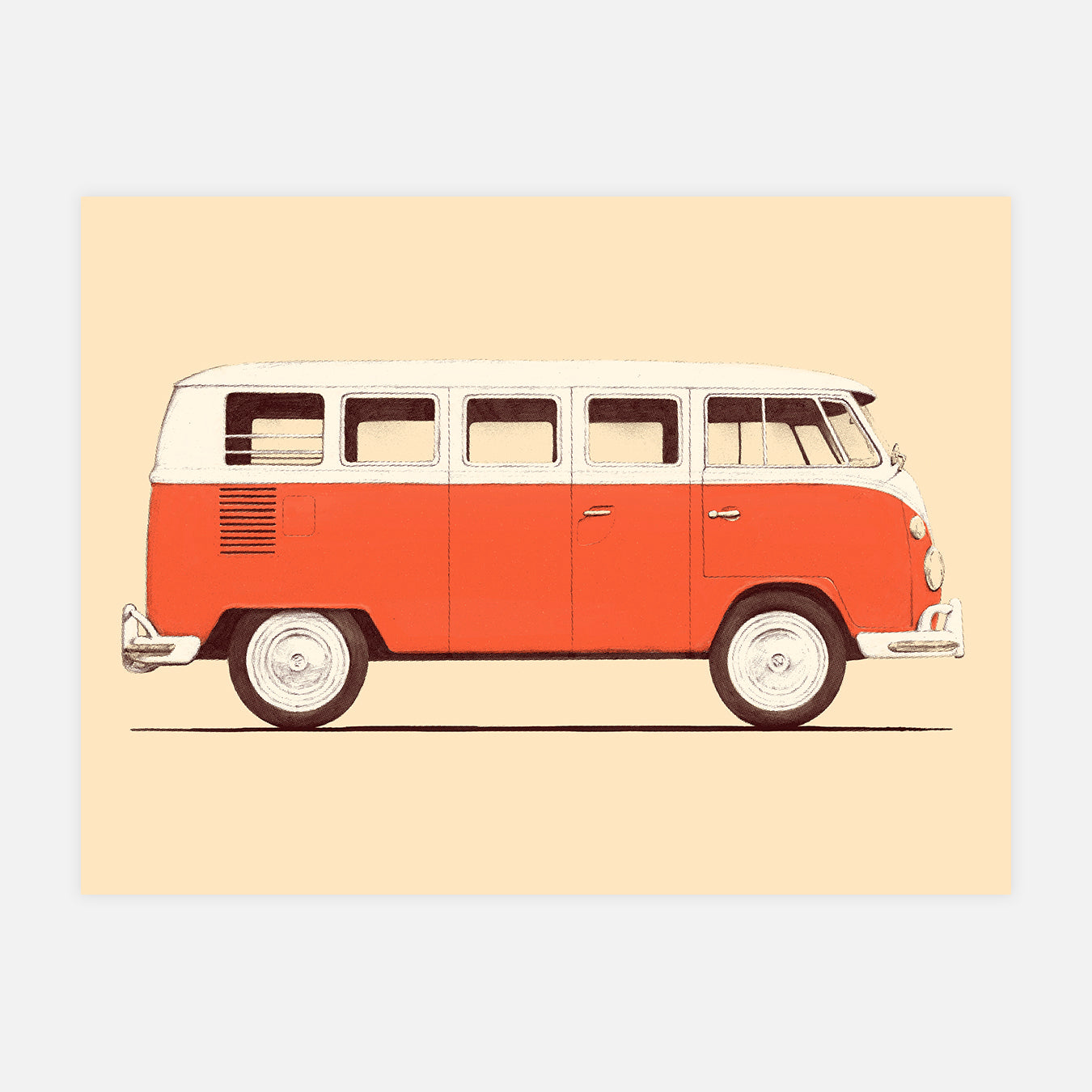 Red Van - Illustration d'art