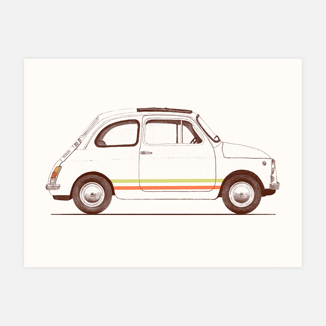 Fiat Cinquecento - Illustration d'art