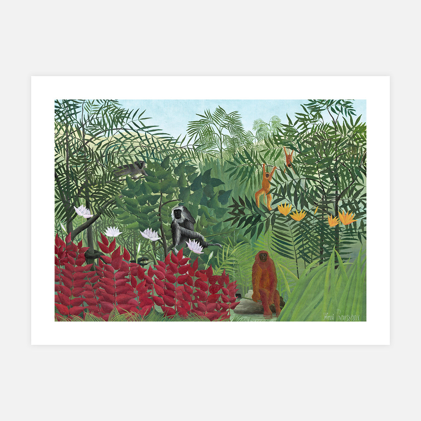 Papier peint - Henri Rousseau - Jungle à l'équateur
