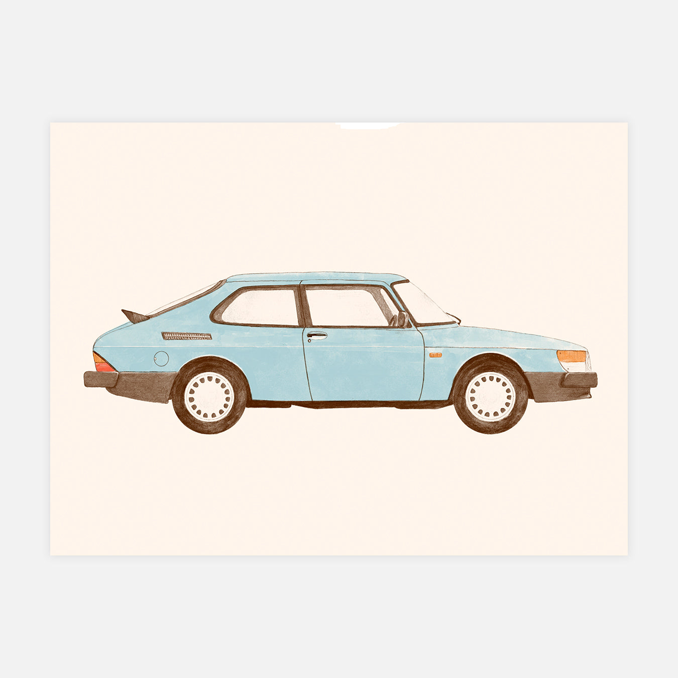 Saab 900 - Illustration d'art