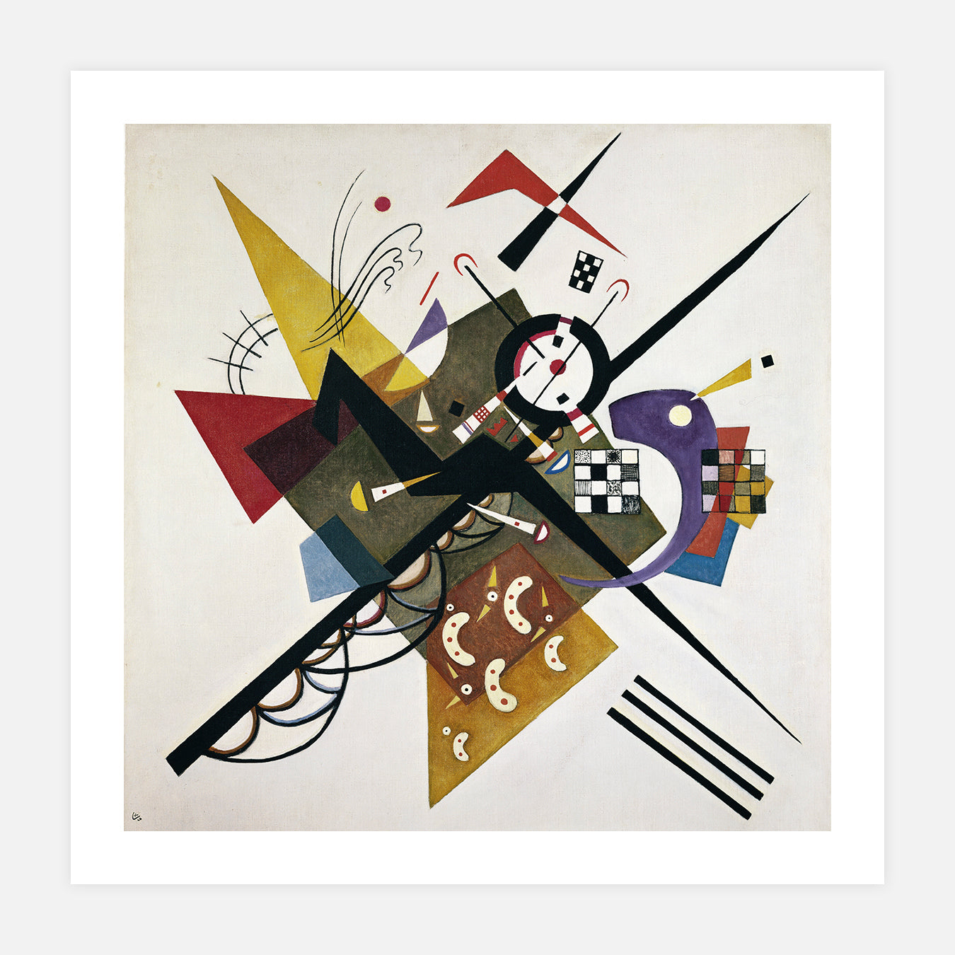 Sur blanc II - Peinture d'art