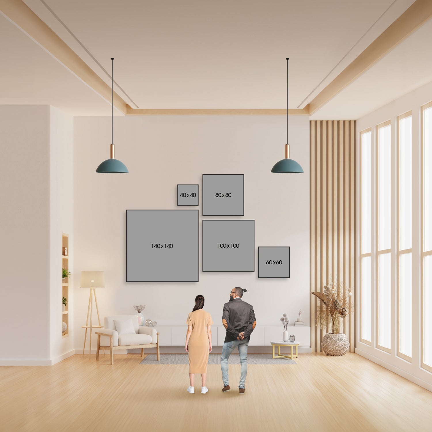 formats photo d'art carré pour décoration intérieure