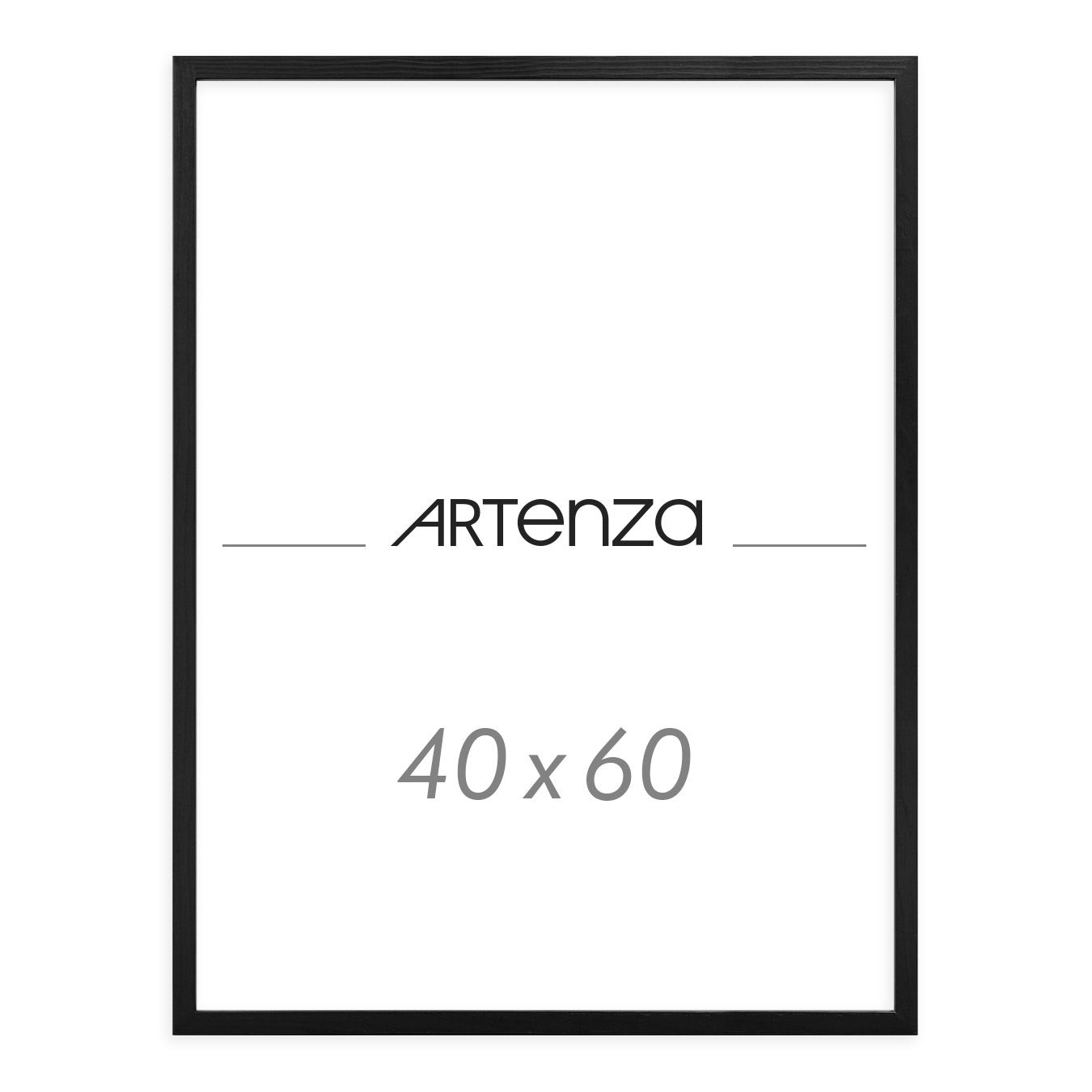 Cadre portrait noir en bois