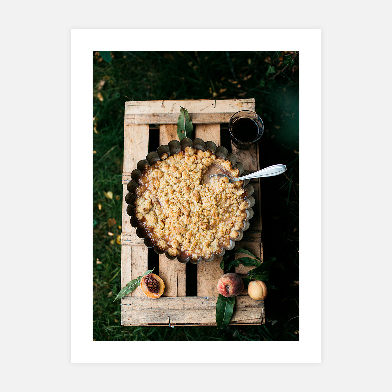 Crumble aux pêches - Photo d'art
