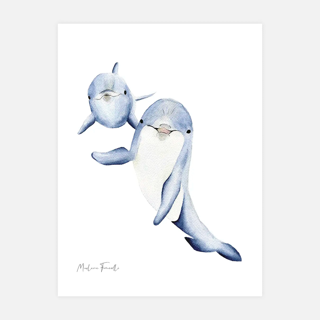 Famille Dauphin - Peinture et illustration d'art