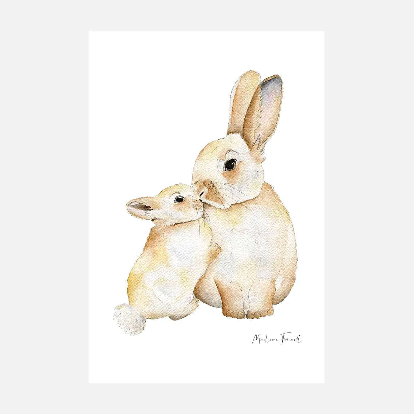 Famille lapin - Peinture et illustration d'art