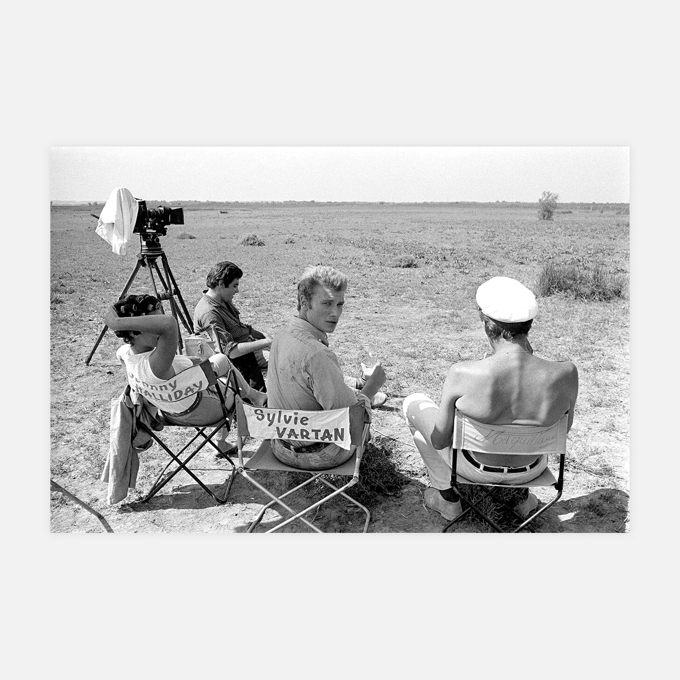 Johnny Hallyday sur le tournage "D'ou viens-tu Johnny" - Photo d'art