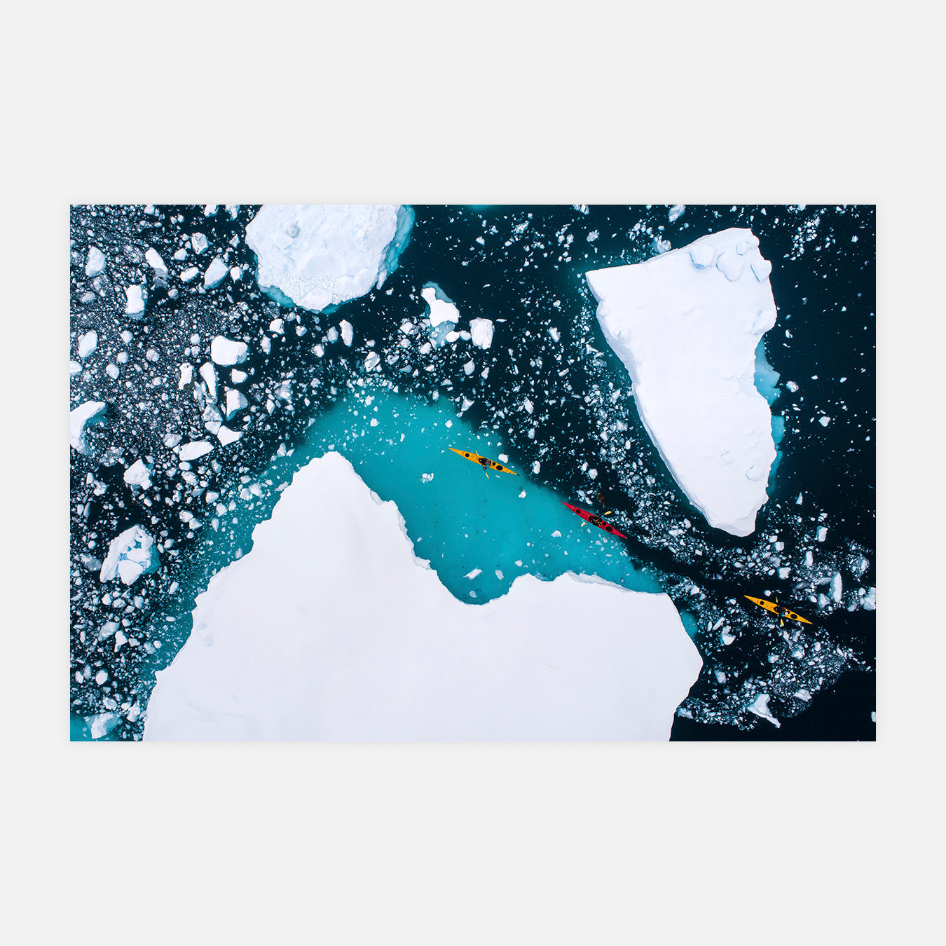 Kayak en eaux glacées - Photo d'art