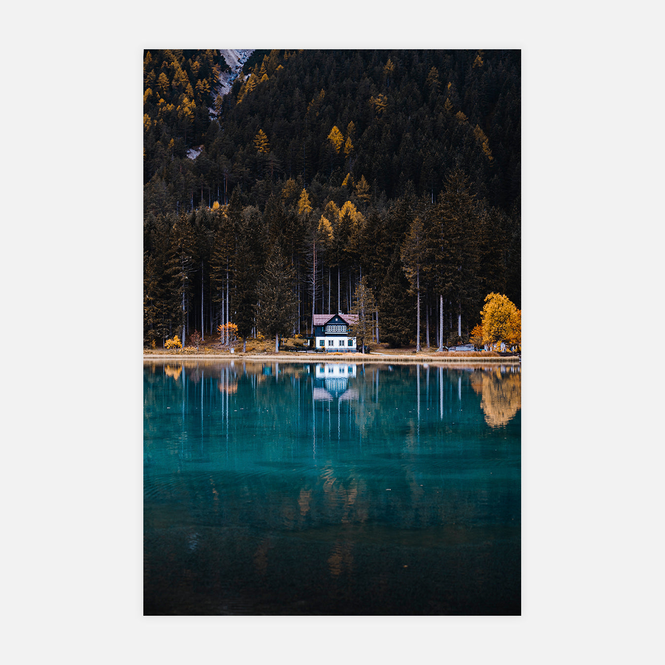 La cabane du lac de Dobbiaco - Photo d'art