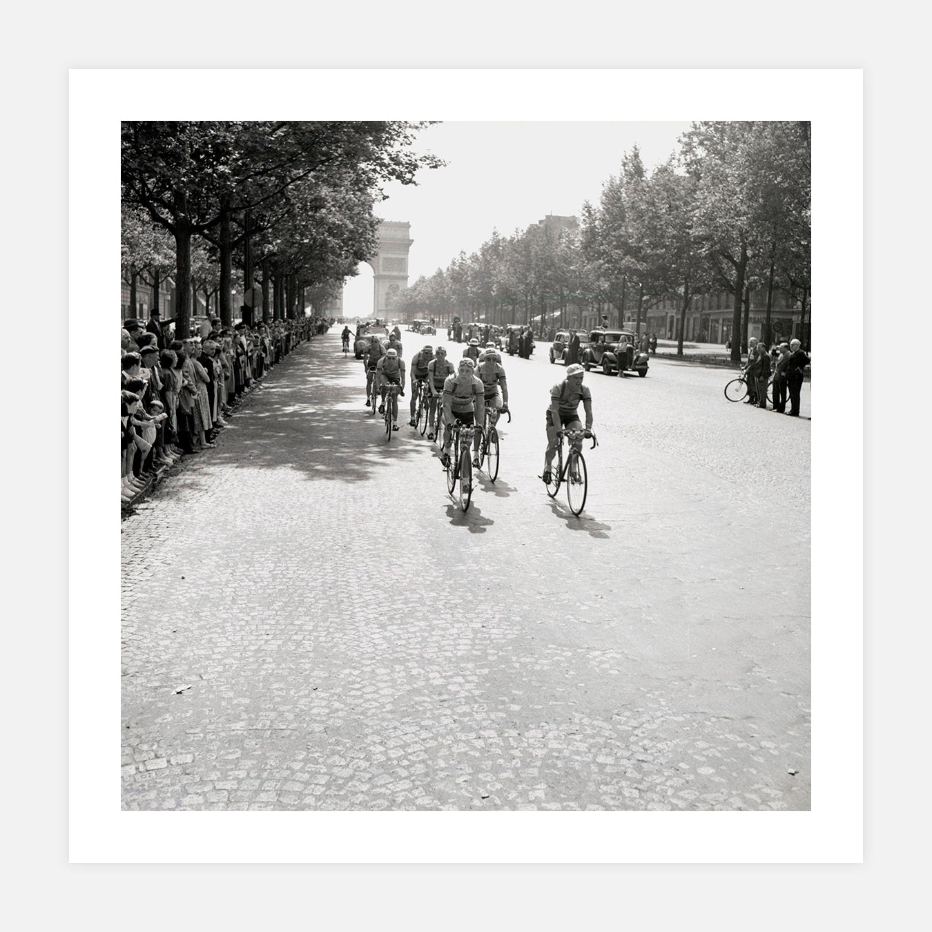Le Tour de France sur les Champs Elysées - Photo d'art