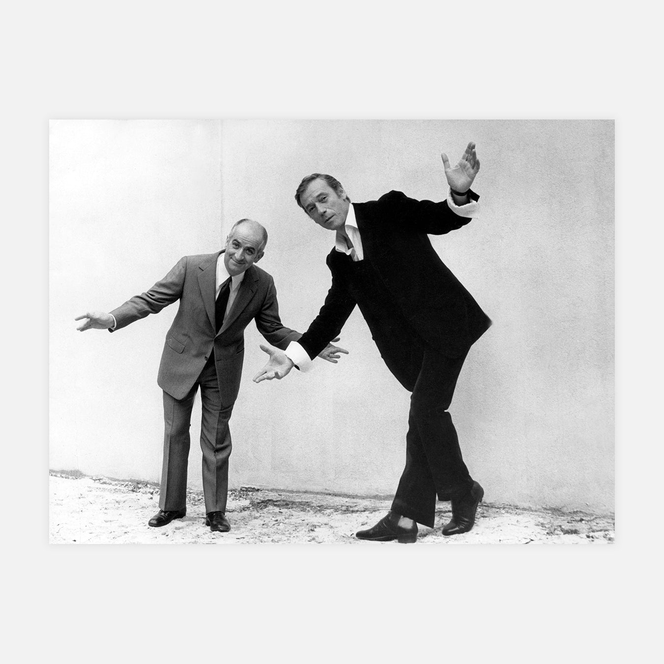 Louis de Funès et Yves Montand - Photo d'art