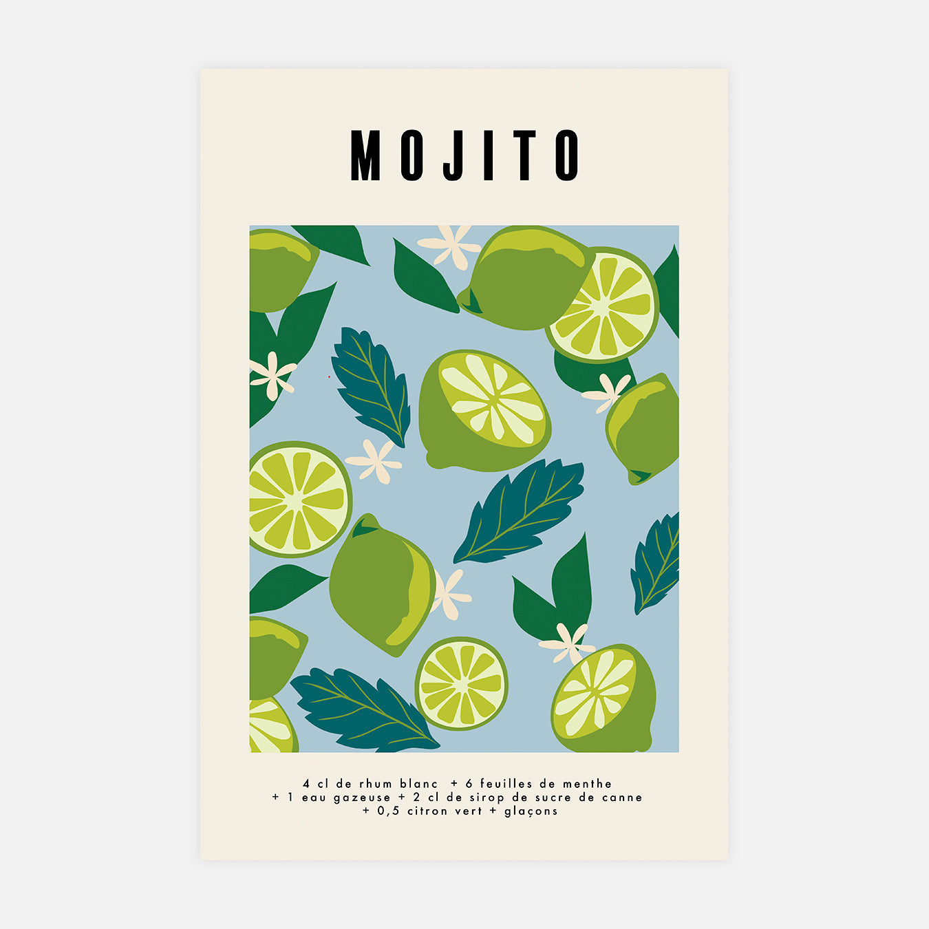 Cocktail Mojito - Illustration d'art