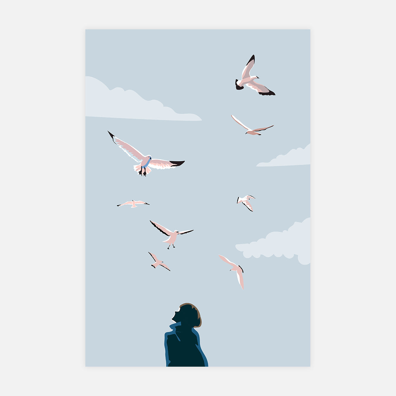 Mouettes - Illustration d'art