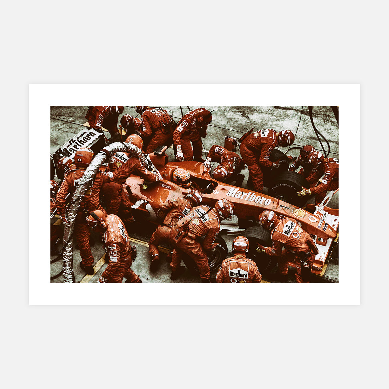 Michael Schumacher au Grand prix d'Espagne 2005 - Photo d'art