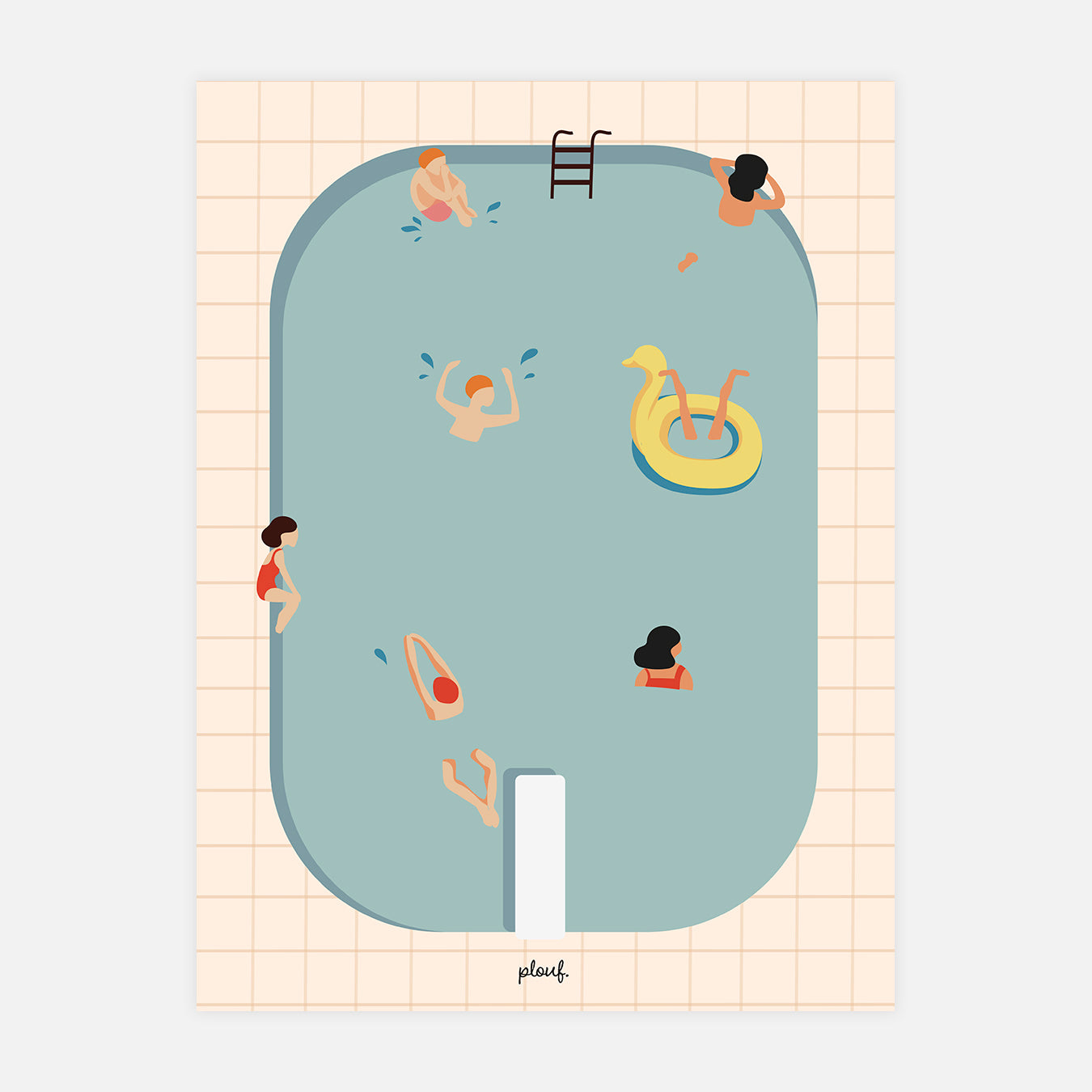 Plouf - Illustration d'art