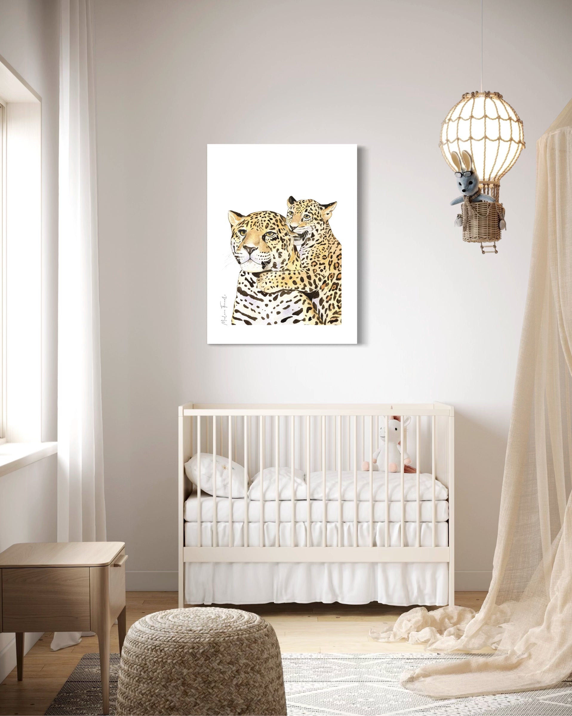 Famille léopard - Affiche