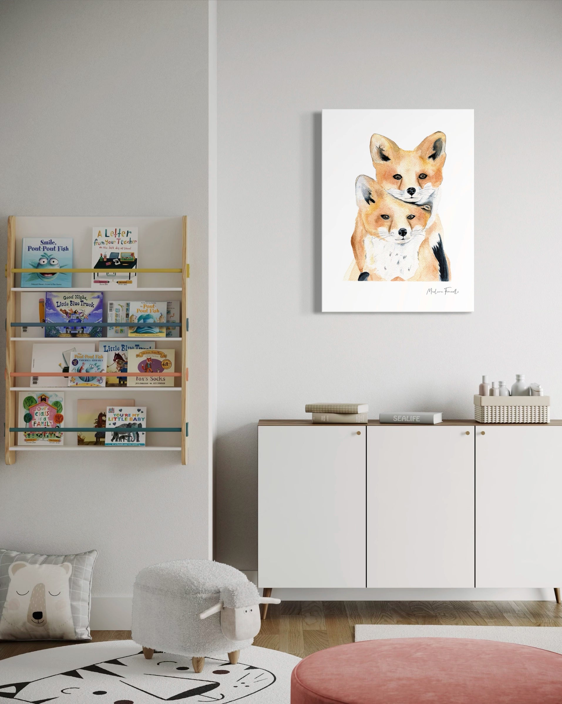 Famille renard - Affiche