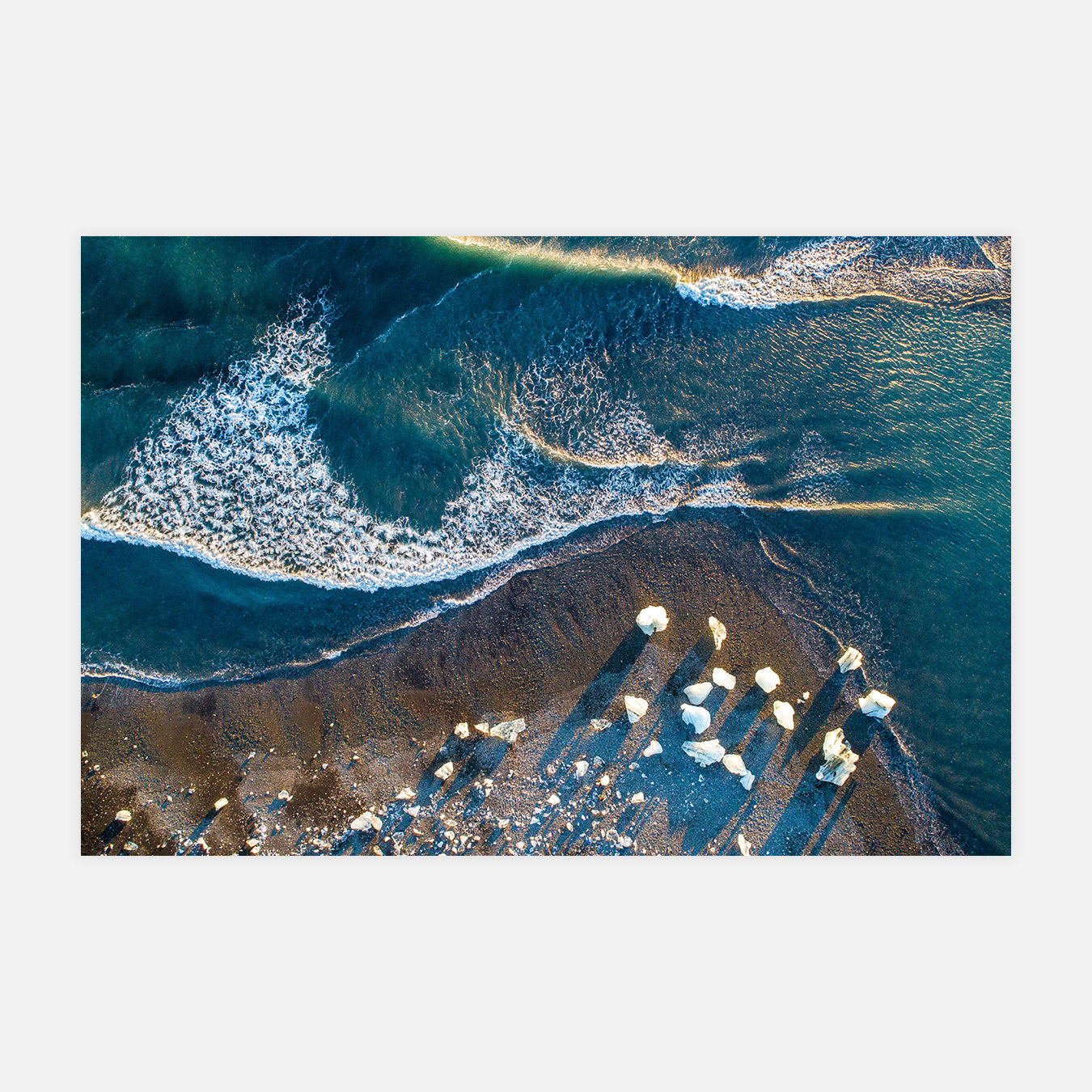 Plage d'icebergs - Photo d'art