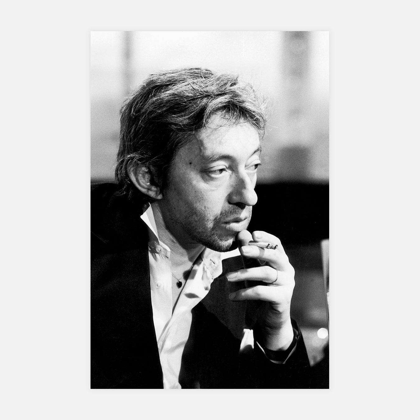 Serge Gainsbourg durant le programme TV - Photo d'art