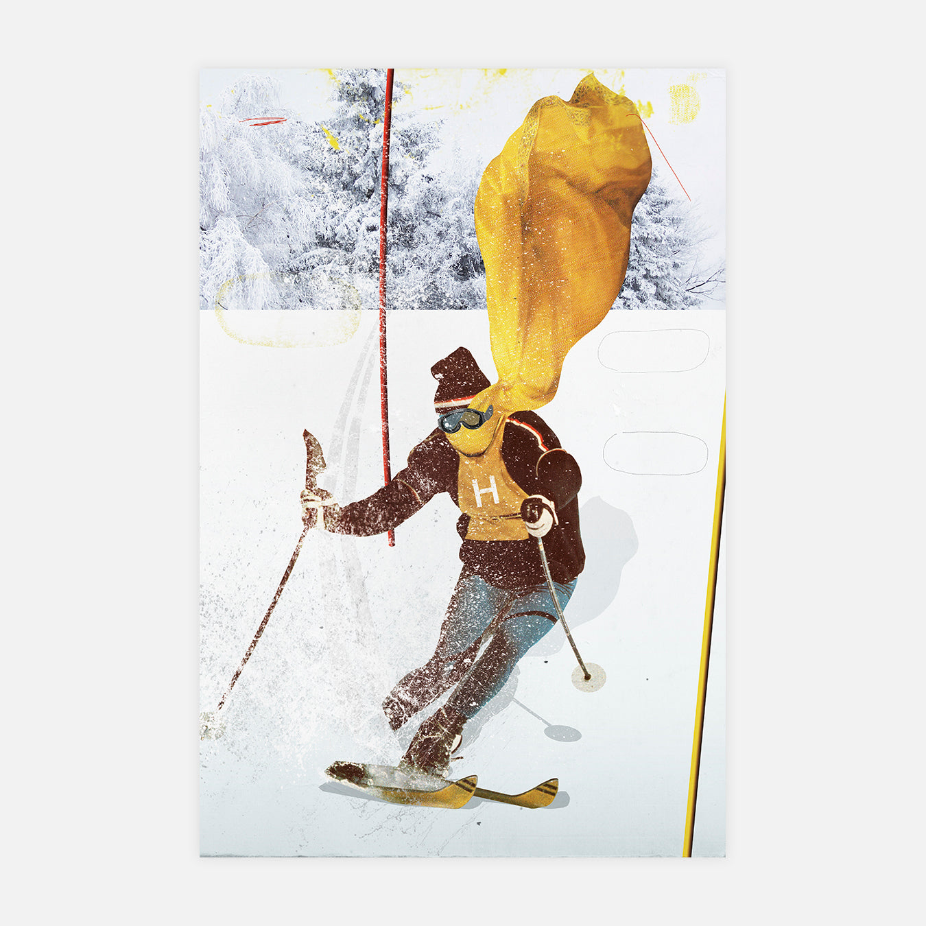 Ski - Illustration d'art