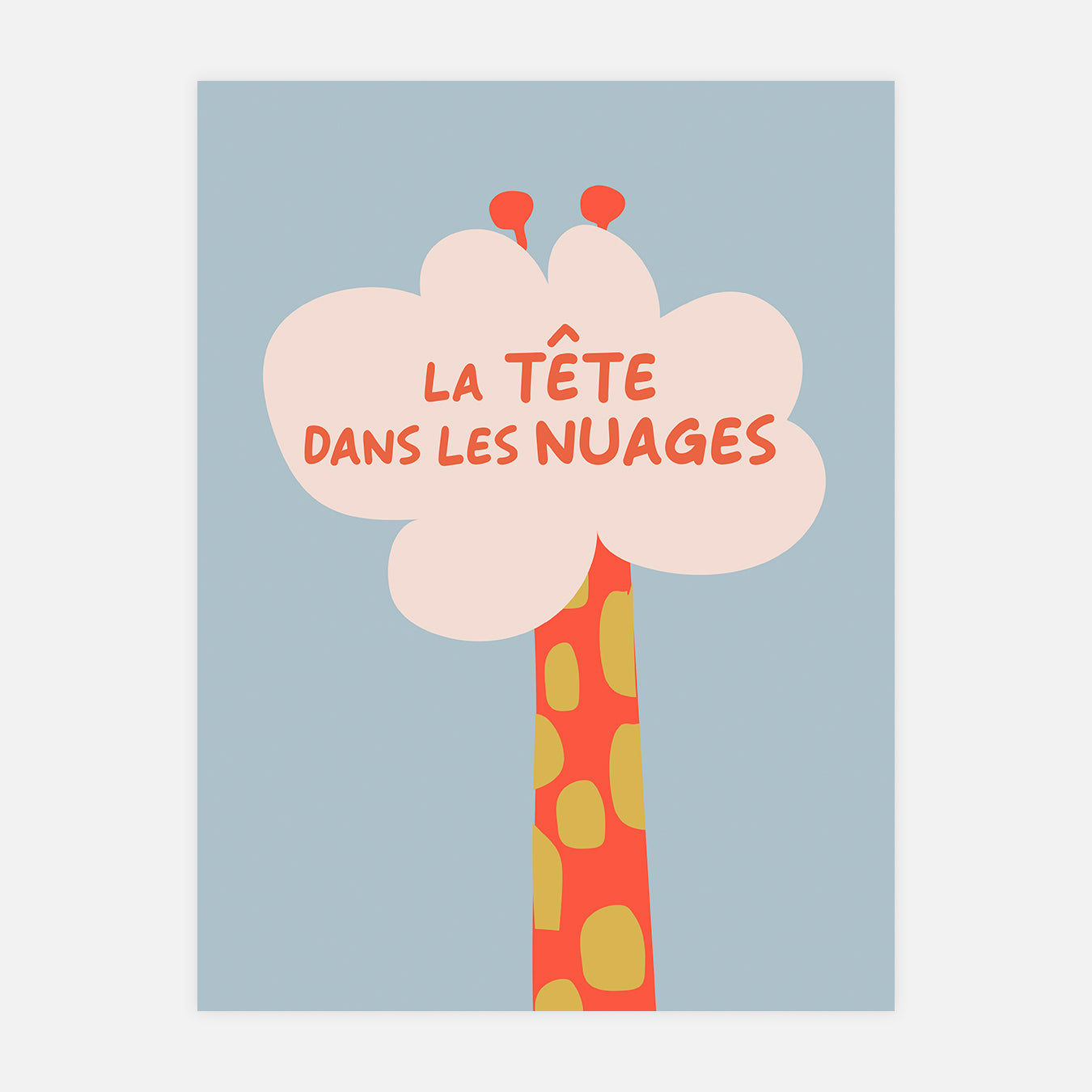 La tête dans les nuages - Illustration d'art