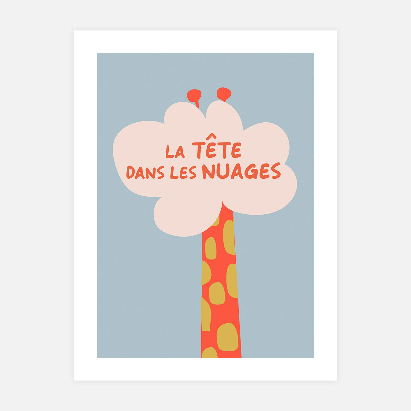 La tête dans les nuages - Illustration d'art