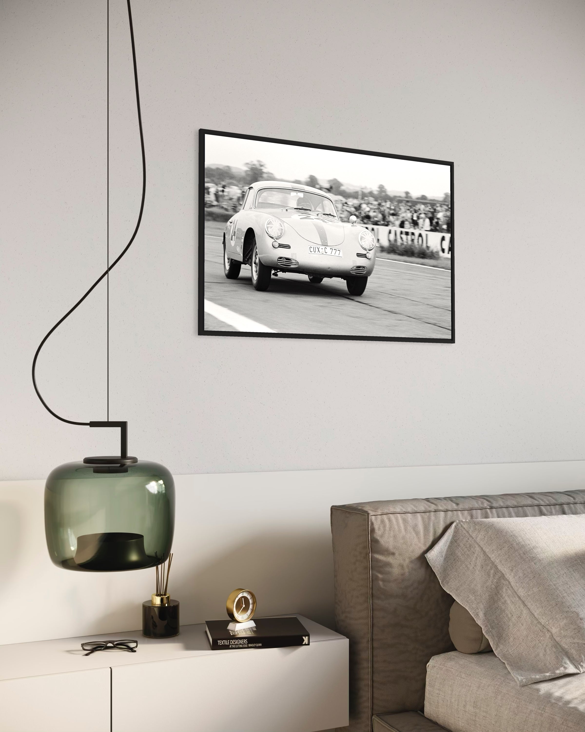 Fritz Hahnl Jr dans une Porsche 356B Carrera - Photo d'art