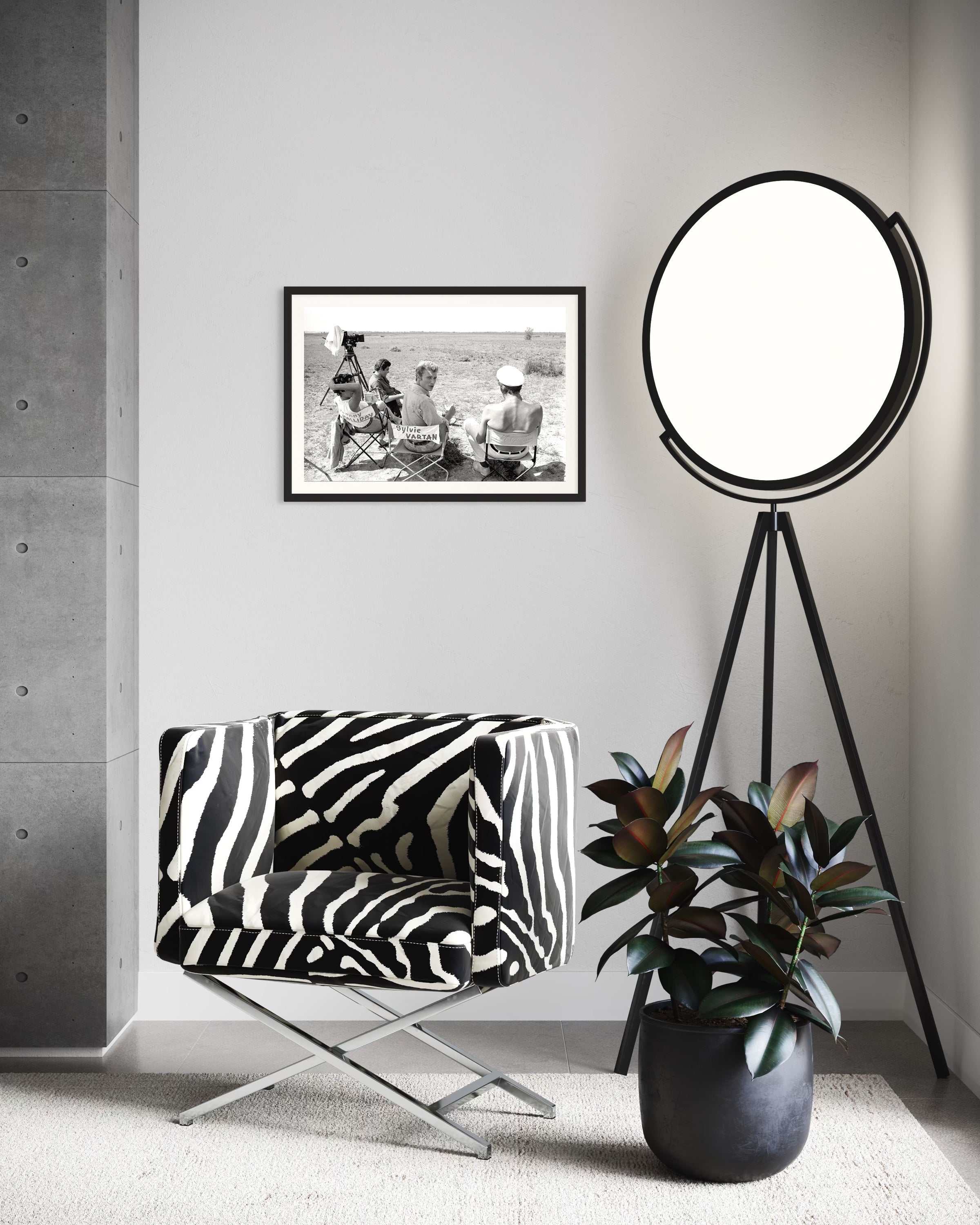 Johnny Hallyday sur le tournage "D'ou viens-tu Johnny" - Photo d'art