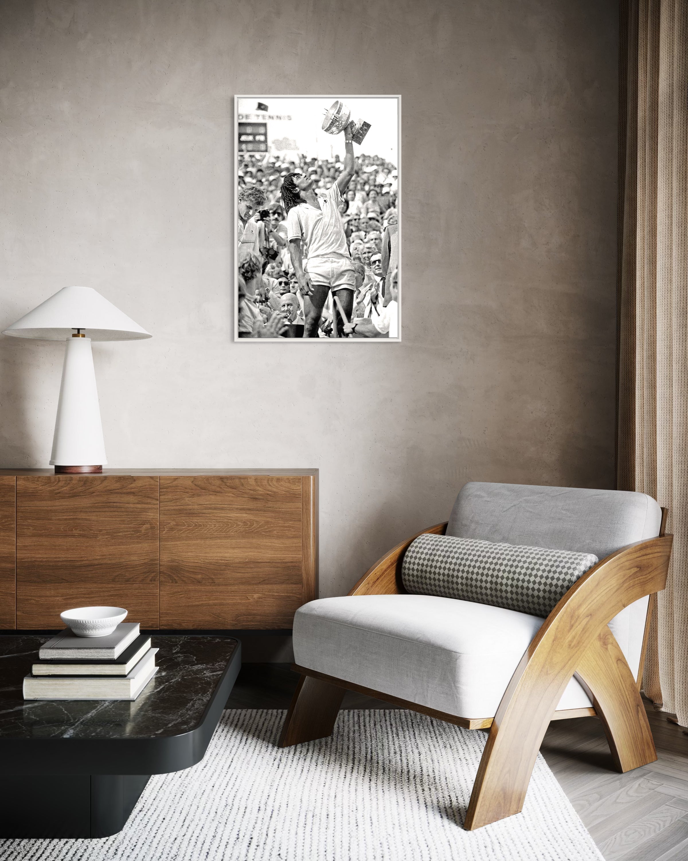 Yannick Noah gagne Roland Garros - Photo d'art