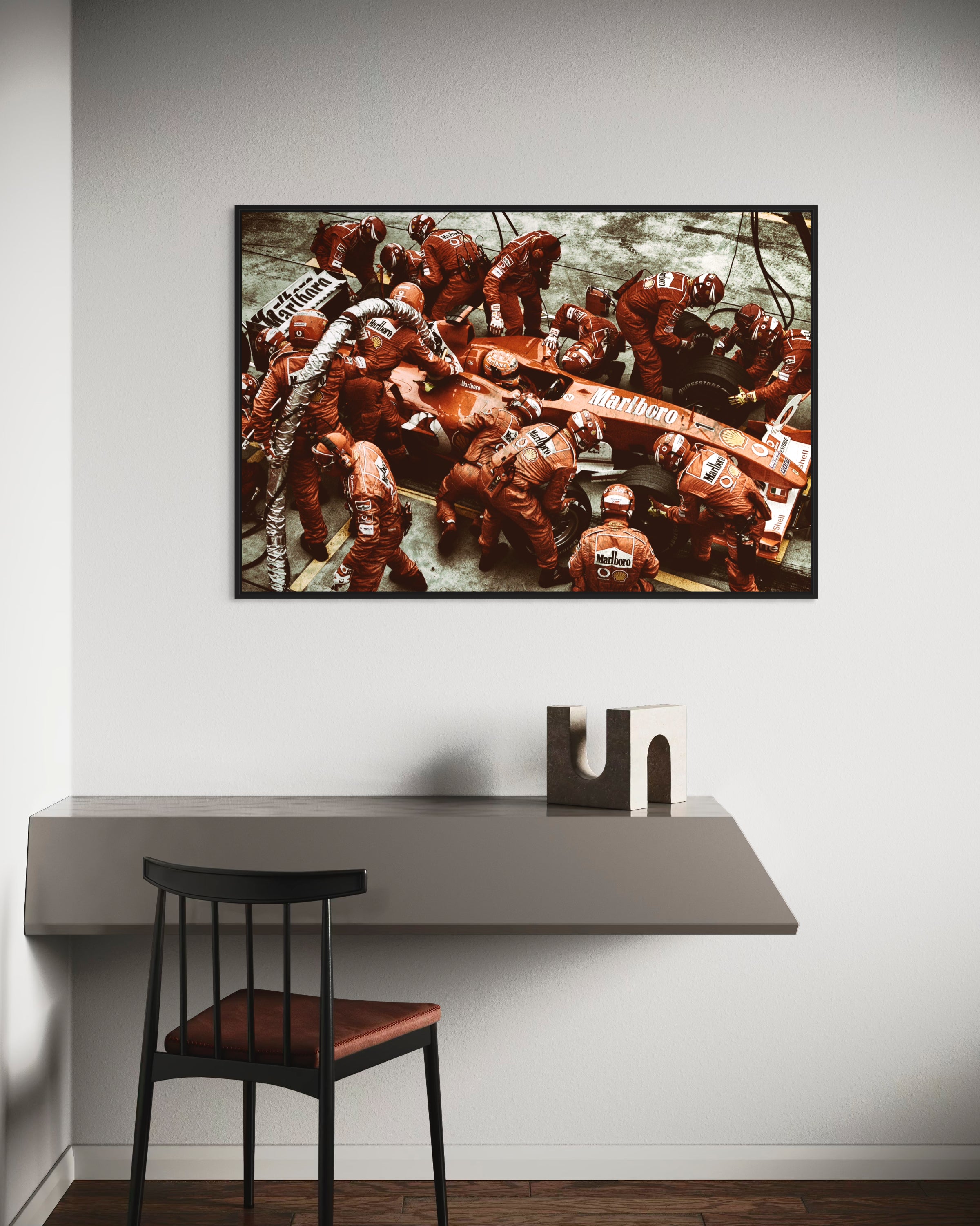 Michael Schumacher au Grand prix d'Espagne 2005 - Photo d'art