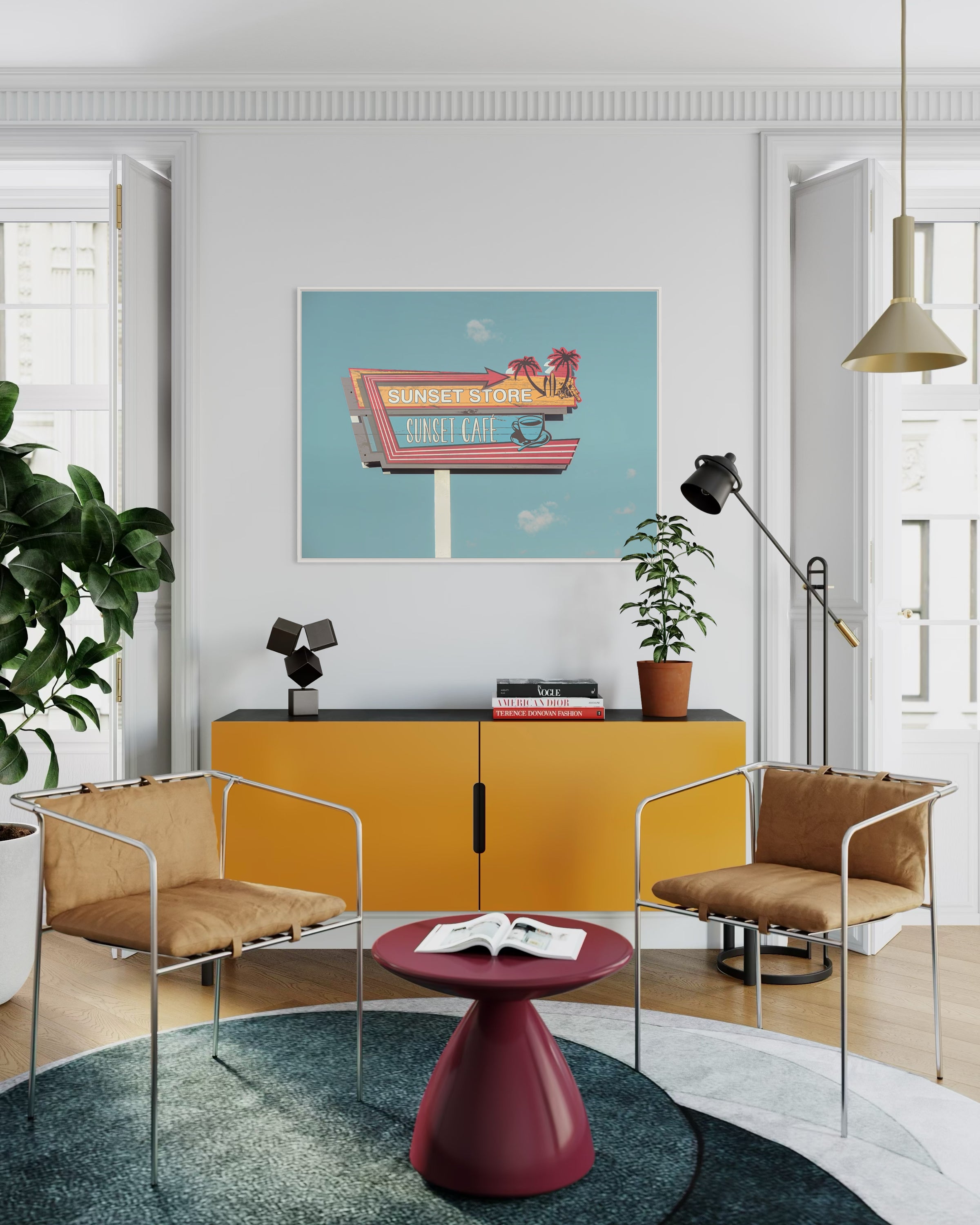 Sunset café - Photo d'art