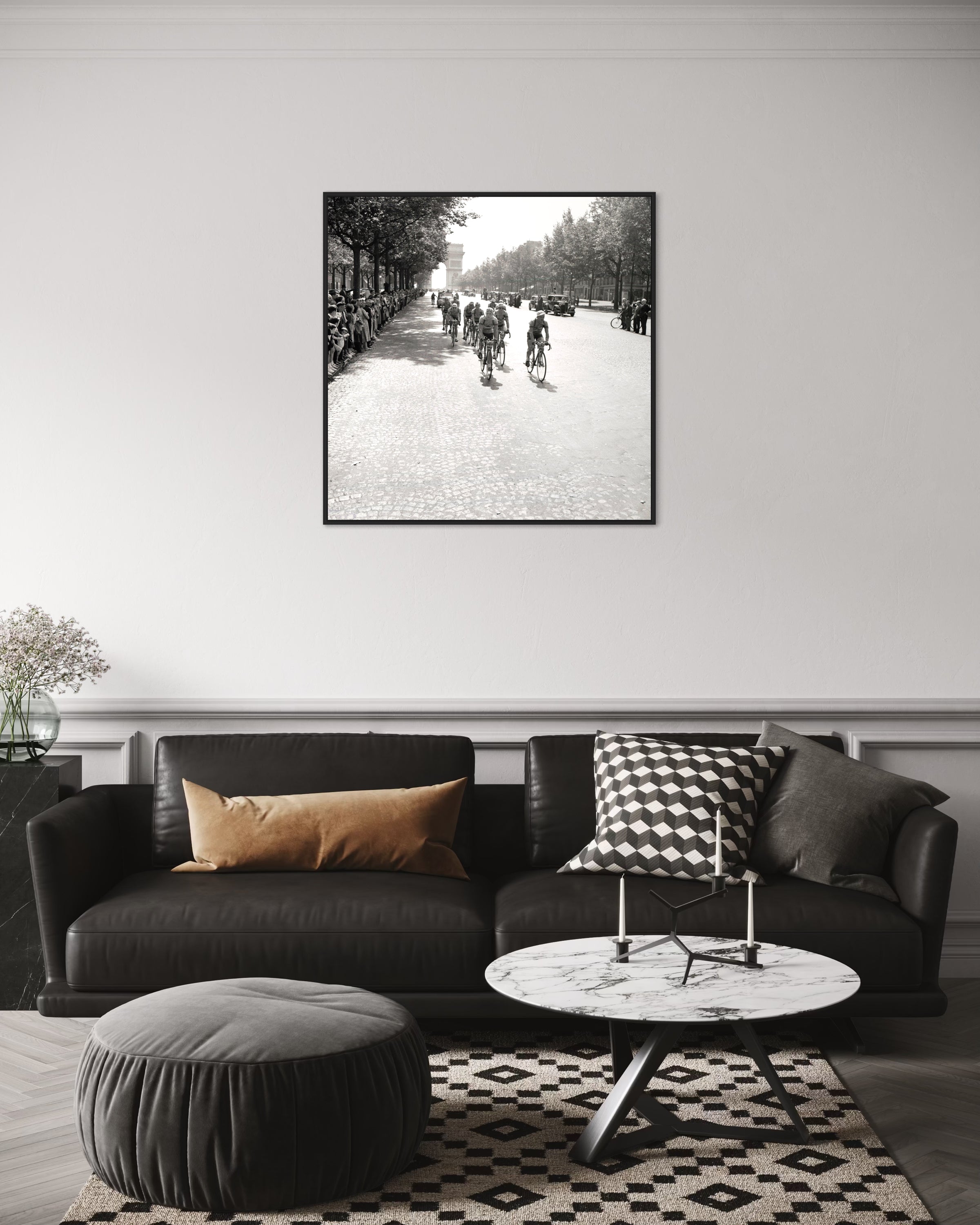 Le Tour de France sur les Champs Elysées - Photo d'art