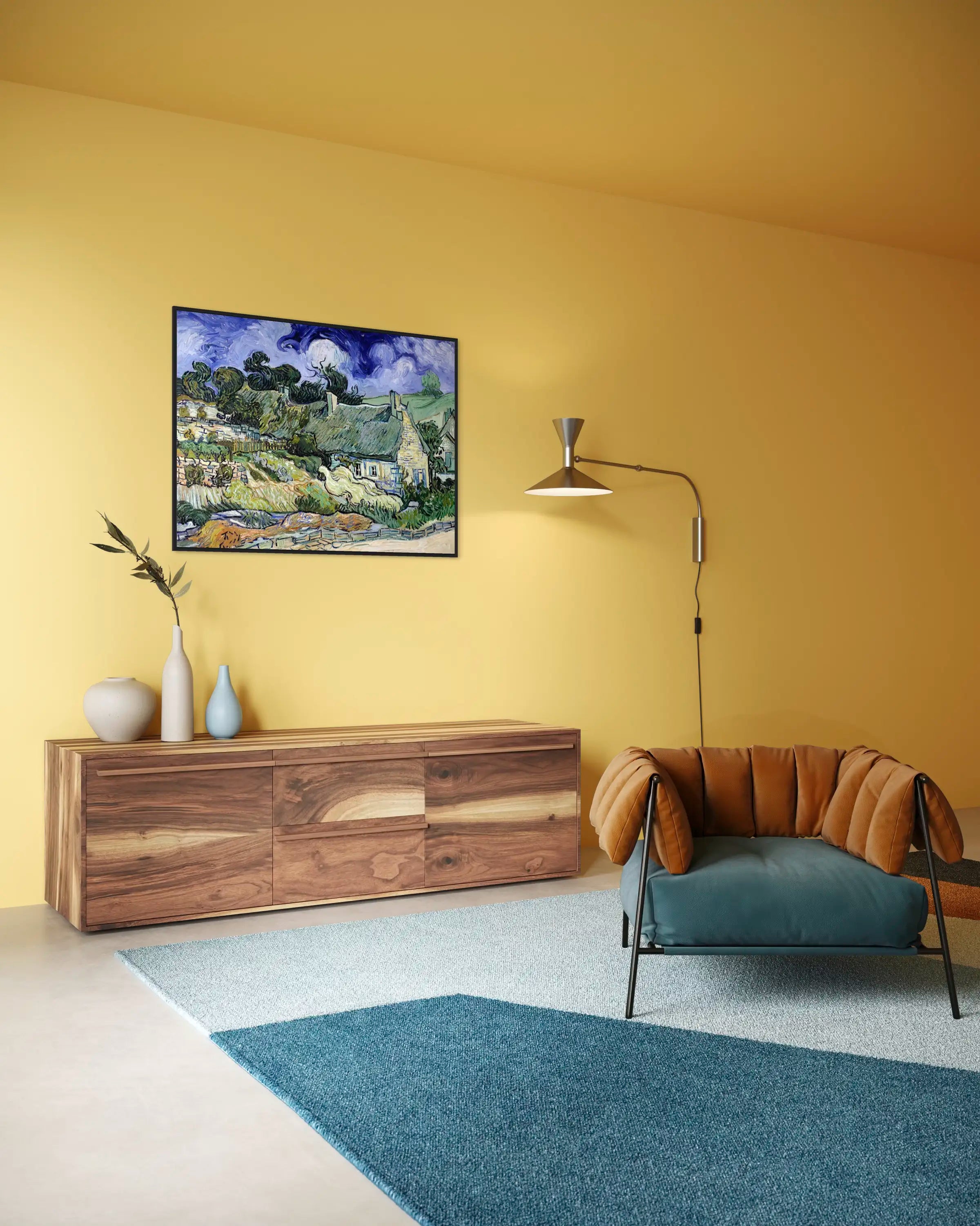 Chaumes de Cordeville à Auvers-sur-Oise - Peinture d'art