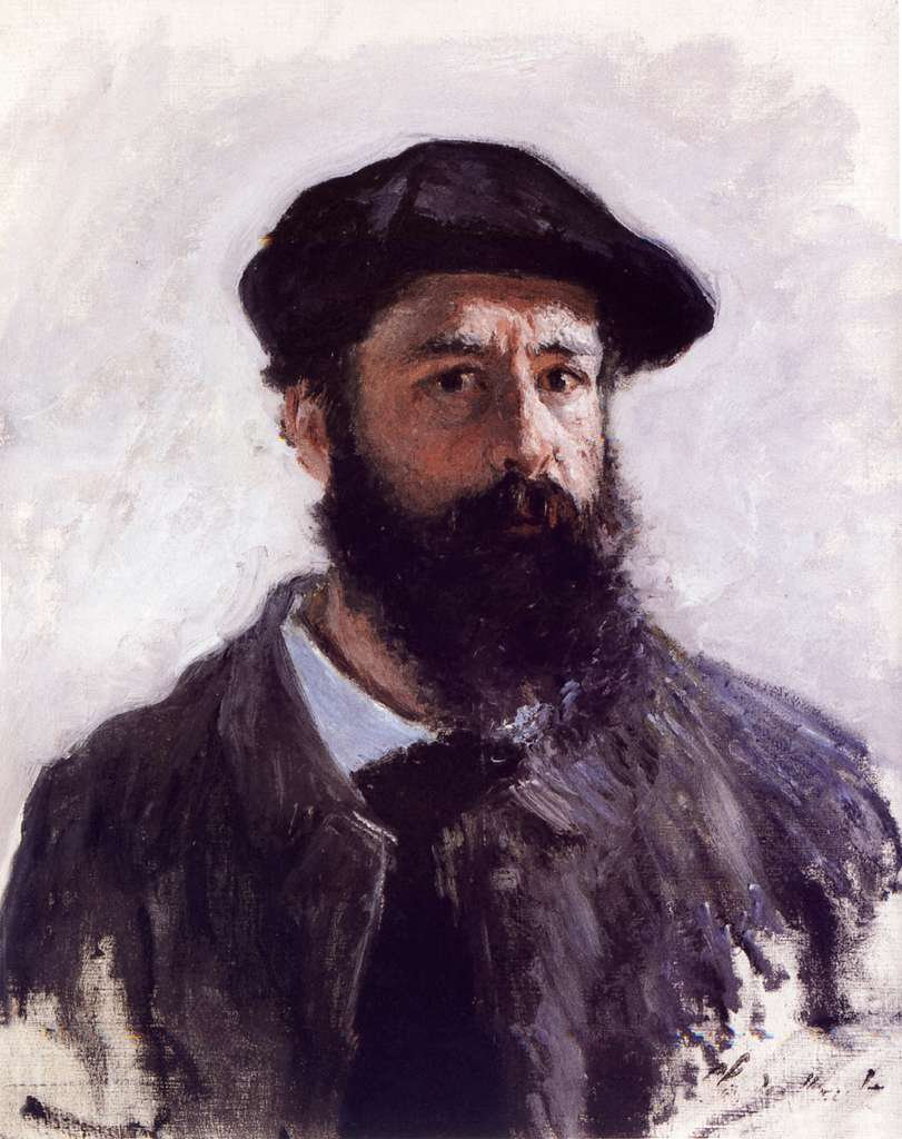 tableau peinture Claude Monet portrait de l'artiste peintre