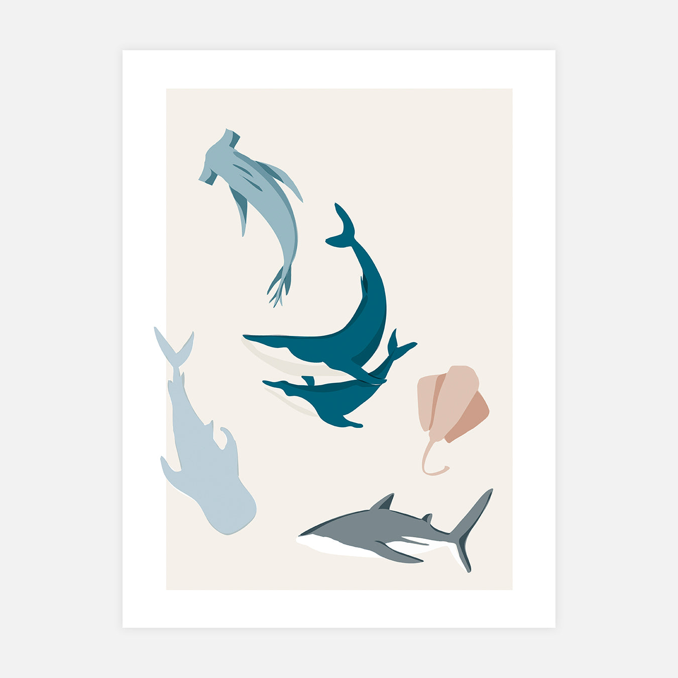 Les baleines - Illustration d'art